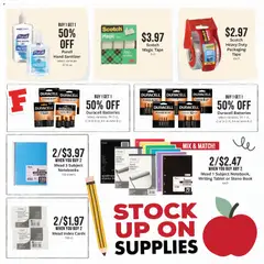 Preview of Fareway weekly ads valid from 08/03/2026 | Page: 6 | Products: Notebooks, Mead, Hand sanitizer, Notebook
