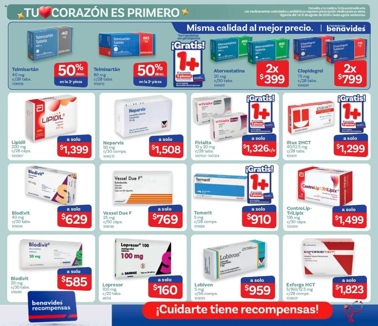 Nuevas ofertas de Farmacia Benavides válidas en toda la República Mexicana desde el 01/08/2026. ¡Encuentra las mejores ofertas en Farmacia Benavides catálogo! | Página: 8