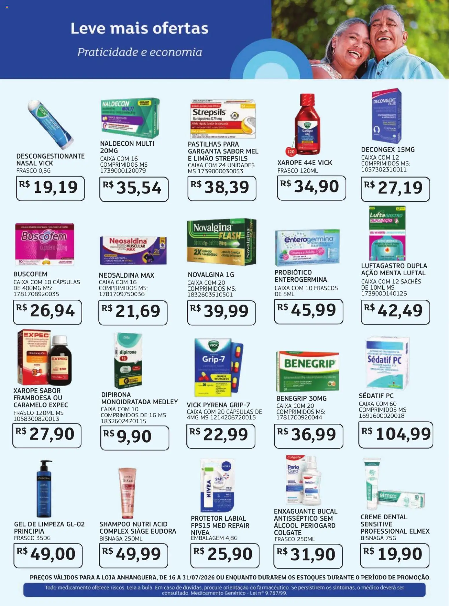 Assaí Atacadista Folheto - válido de 16/07/2026 | Página: 4 | Produtos: Shampoo, Enxaguante bucal, Protetor labial, Creme dental
