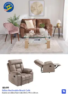 Vista previa Coppel catálogo válido desde el 01/09/2026 | Página: 6 | Productos: Sillón reclinable, Sillón, Café