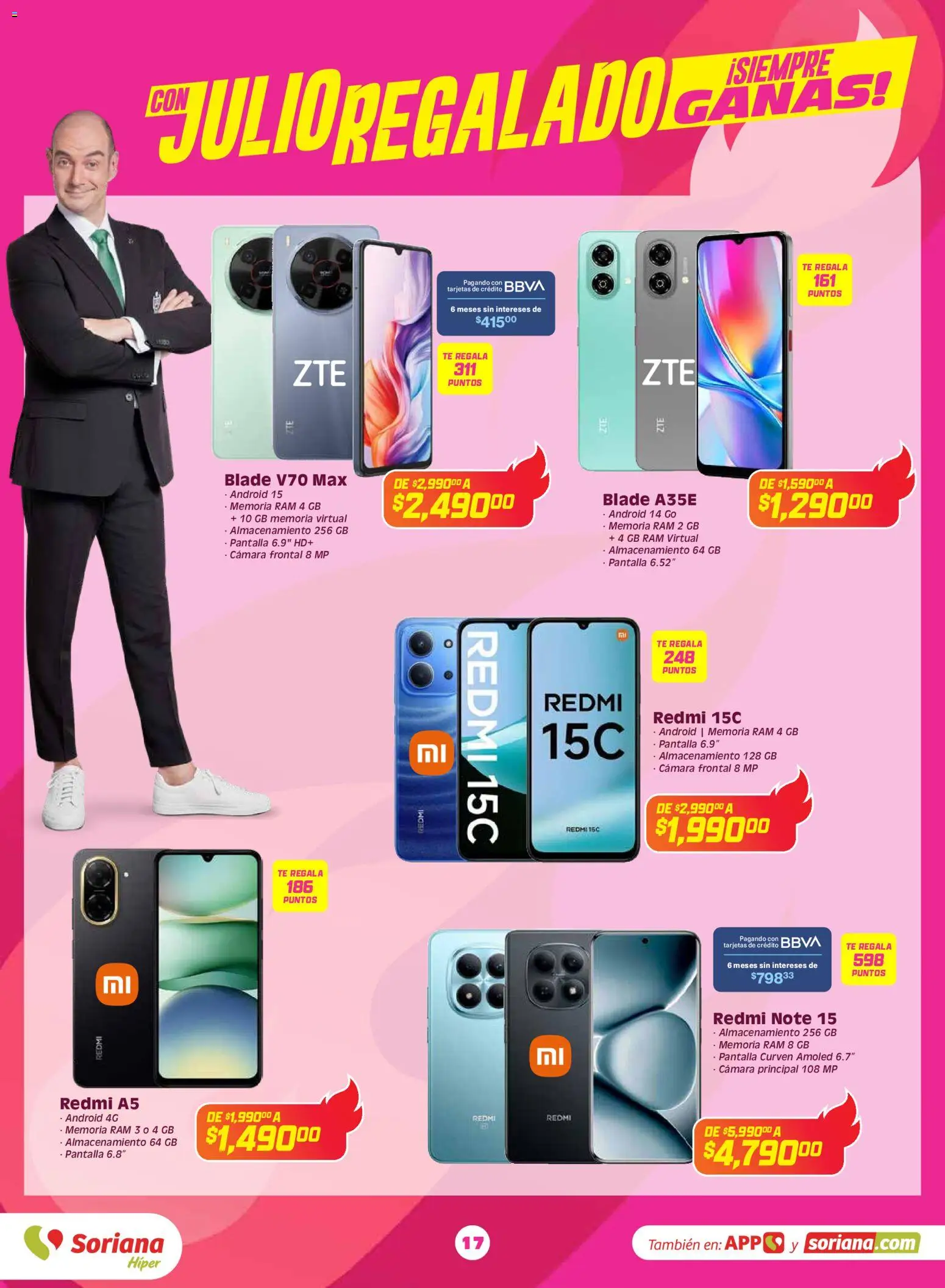 Nuevas ofertas de Soriana válidas en toda la República Mexicana desde el 03.06.2026. ¡Encuentra las mejores ofertas en Soriana Con Julio Regalado siempre ganas Híper Nacional! | Página: 16 | Productos: Cámara, Té