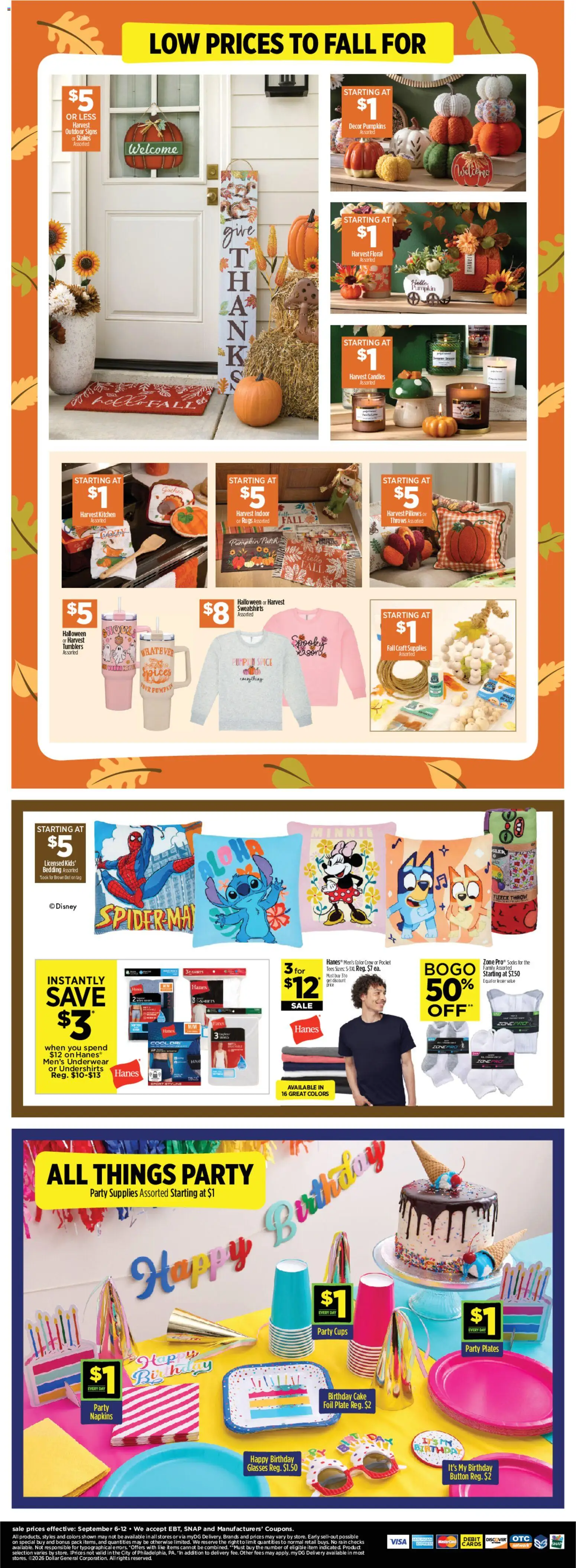 Dollar General Weekly Ad - TX - valid from 09/06/2026 | Page: 13 | Products: Foil, Underwear, Cake, Glasses