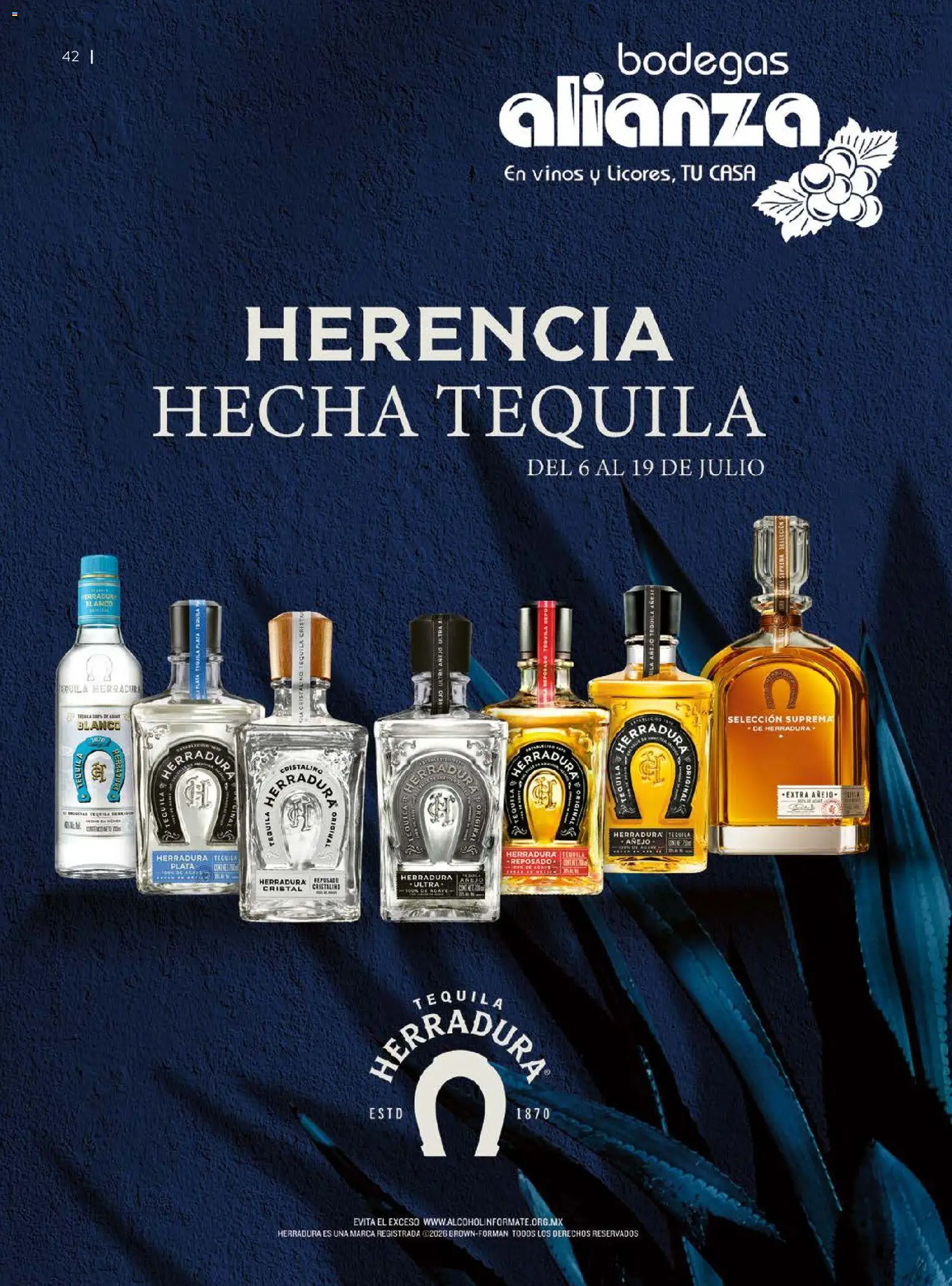 Nuevas ofertas de Bodegas Alianza válidas en toda la República Mexicana desde el 01/07/2026. ¡Encuentra las mejores ofertas en Bodegas Alianza catálogo! | Página: 44 | Productos: Tequila