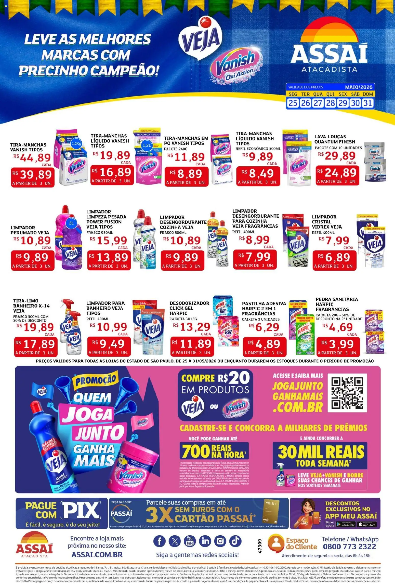 Assaí Atacadista Folheto - válido de 25.05.2026 | Página: 3 | Produtos: Pó, Pneus, Base, Telefone