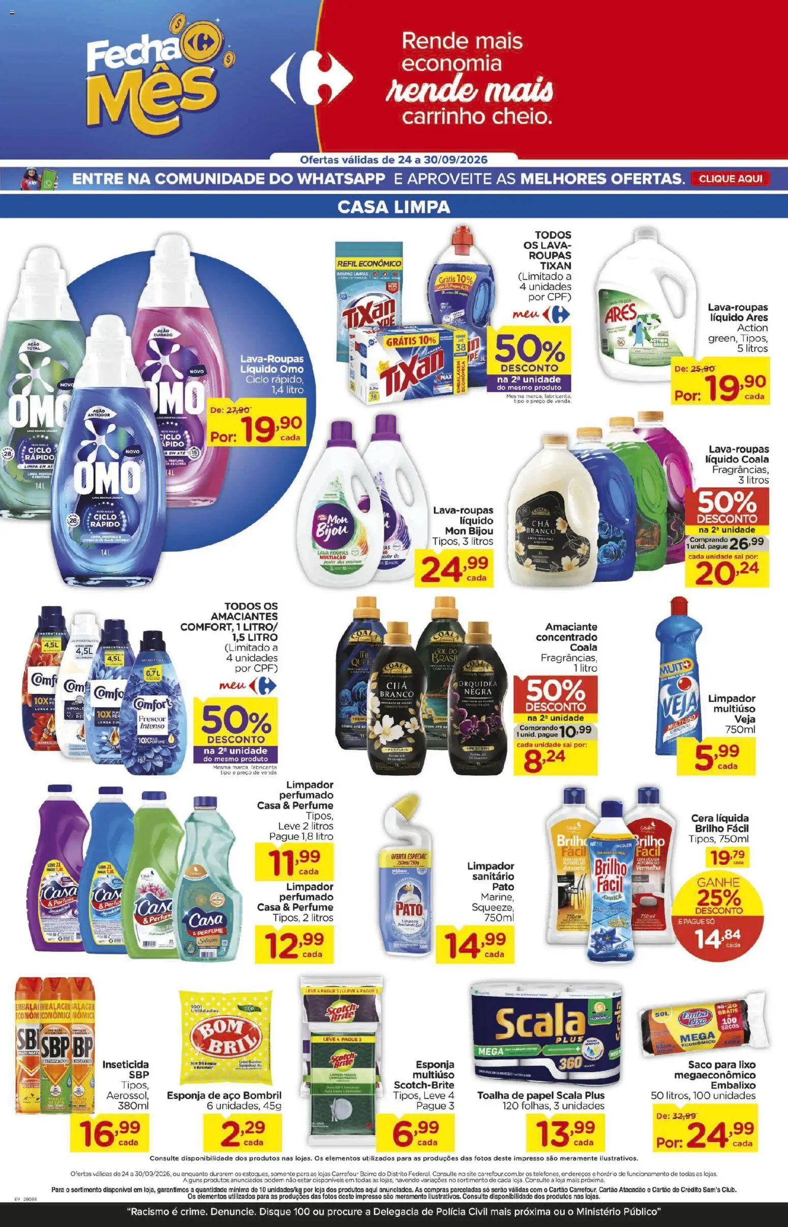 Carrefour Bairro Folheto - válido de 24/09/2026 | Página: 7 | Produtos: Roupas, Cera, Pato, Inseticida