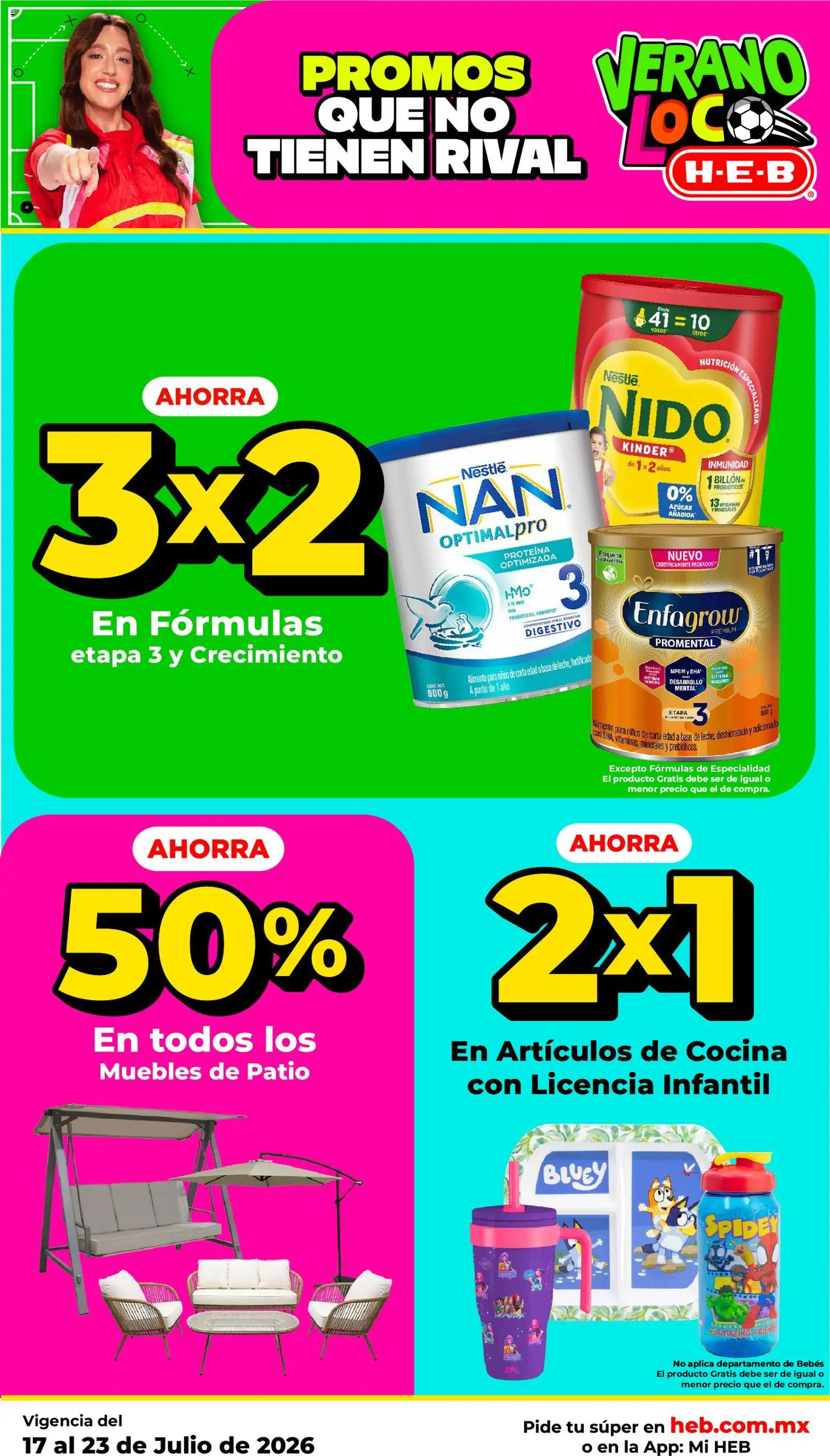 Nuevas ofertas de H-E-B válidas en toda la República Mexicana desde el 17/07/2026. ¡Encuentra las mejores ofertas en H-E-B folleto! | Página: 12 | Productos: Azúcar, Vitaminas, Cocina, Vasos