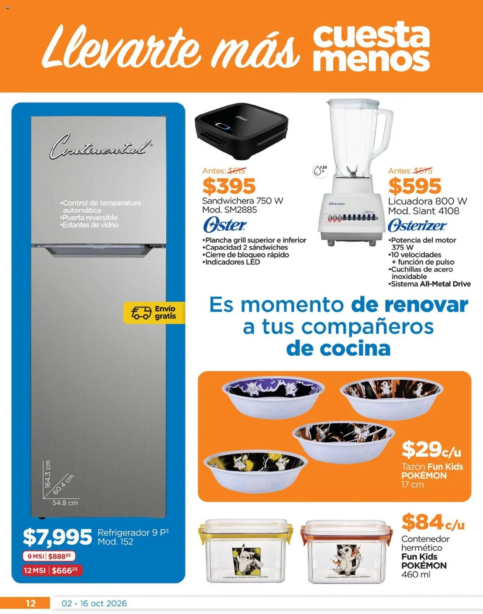 Nuevas ofertas de Chedraui válidas en toda la República Mexicana desde el 02/10/2026. ¡Encuentra las mejores ofertas en Chedraui folleto Renueva tu hogar! | Página: 12