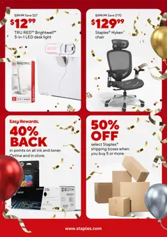 Preview of Staples weekly ads valid from 10.05.2026 | Page: 3 | Products: Chair, Ink, Desk, Toner