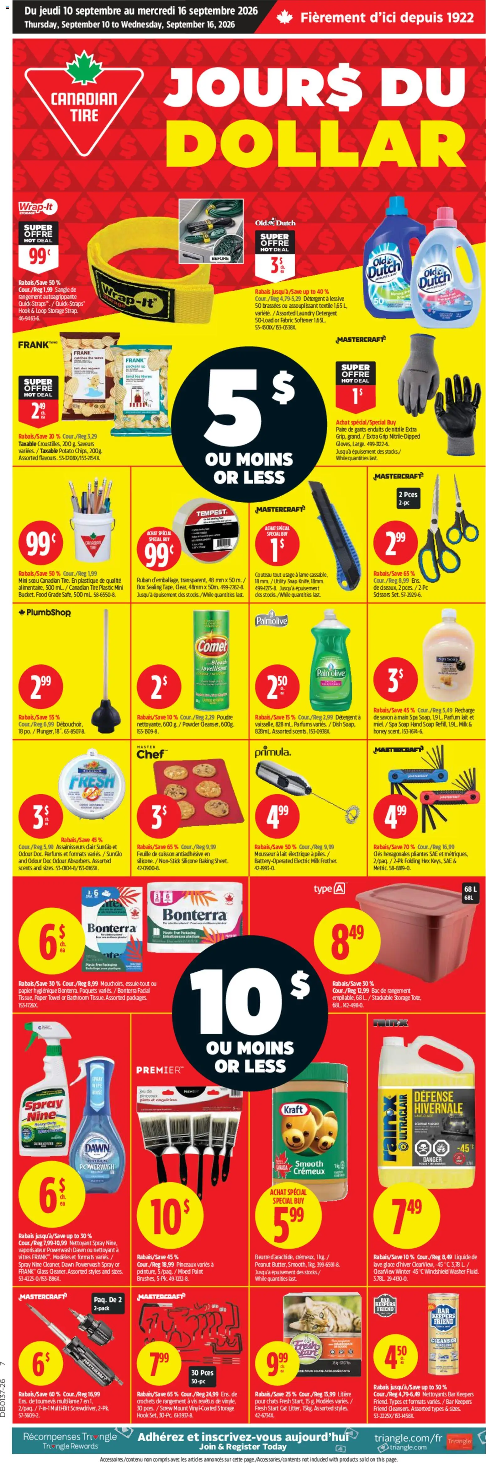 Canadian Tire flyer valid from Sep 10, 2026 | Page: 1