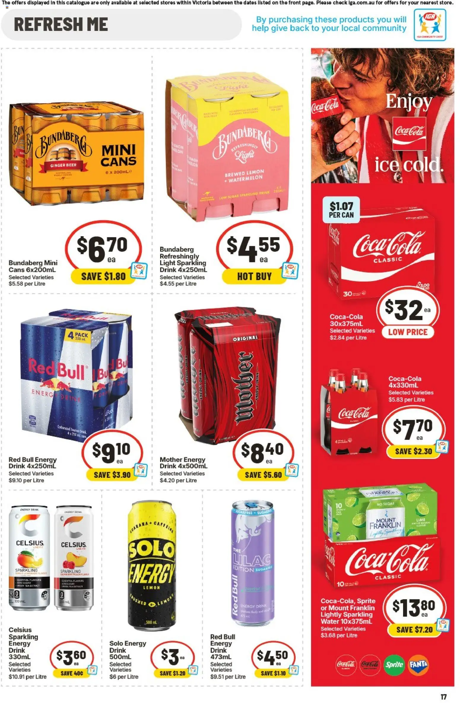 IGA catalogue - valid from 12/08/2026 | Page: 17 | Products: Tea, Coca Cola, Ice, Fanta