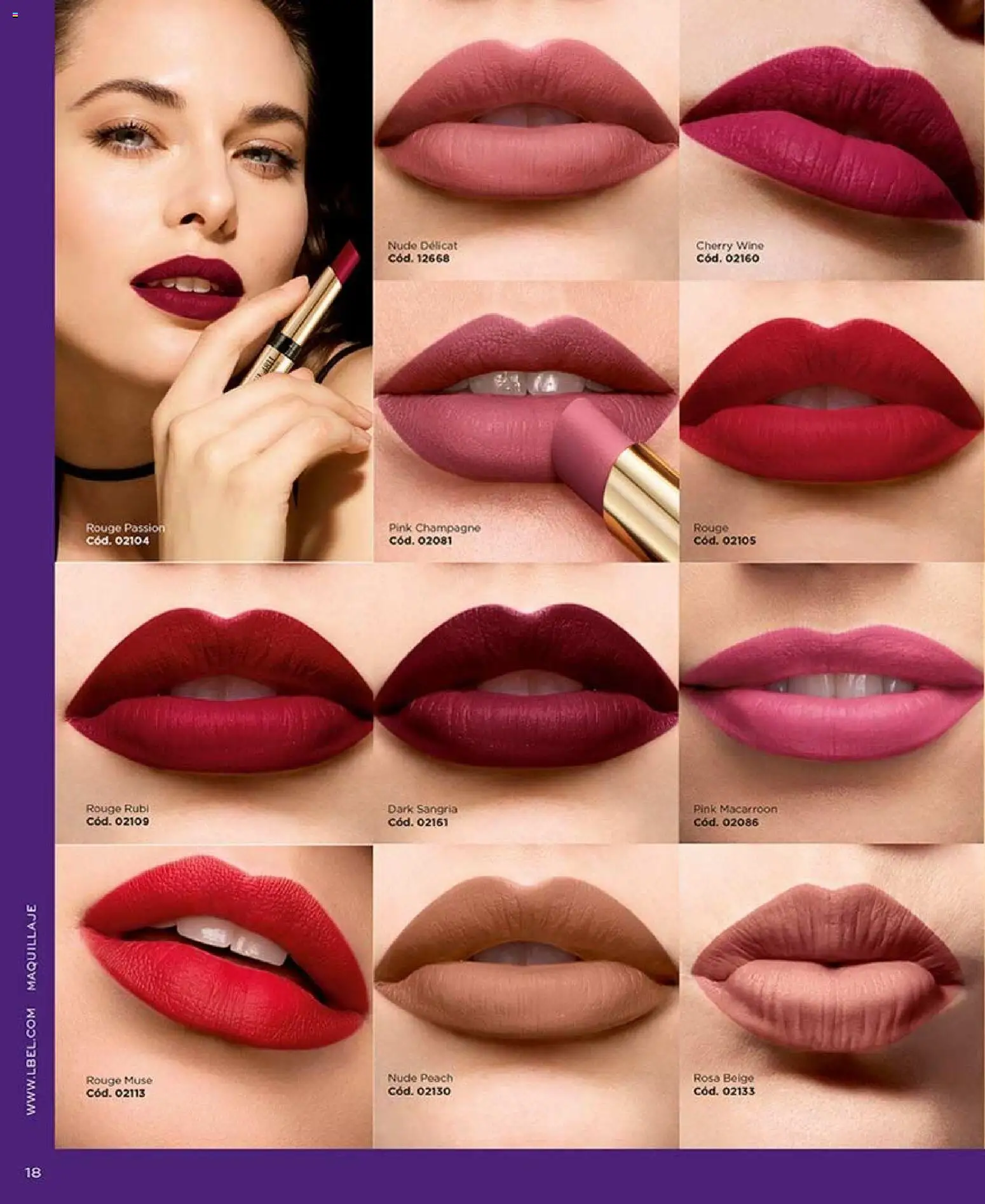Catálogo L'Bel válido desde 11/07/2026 | Página: 18 | Productos: Maquillaje
