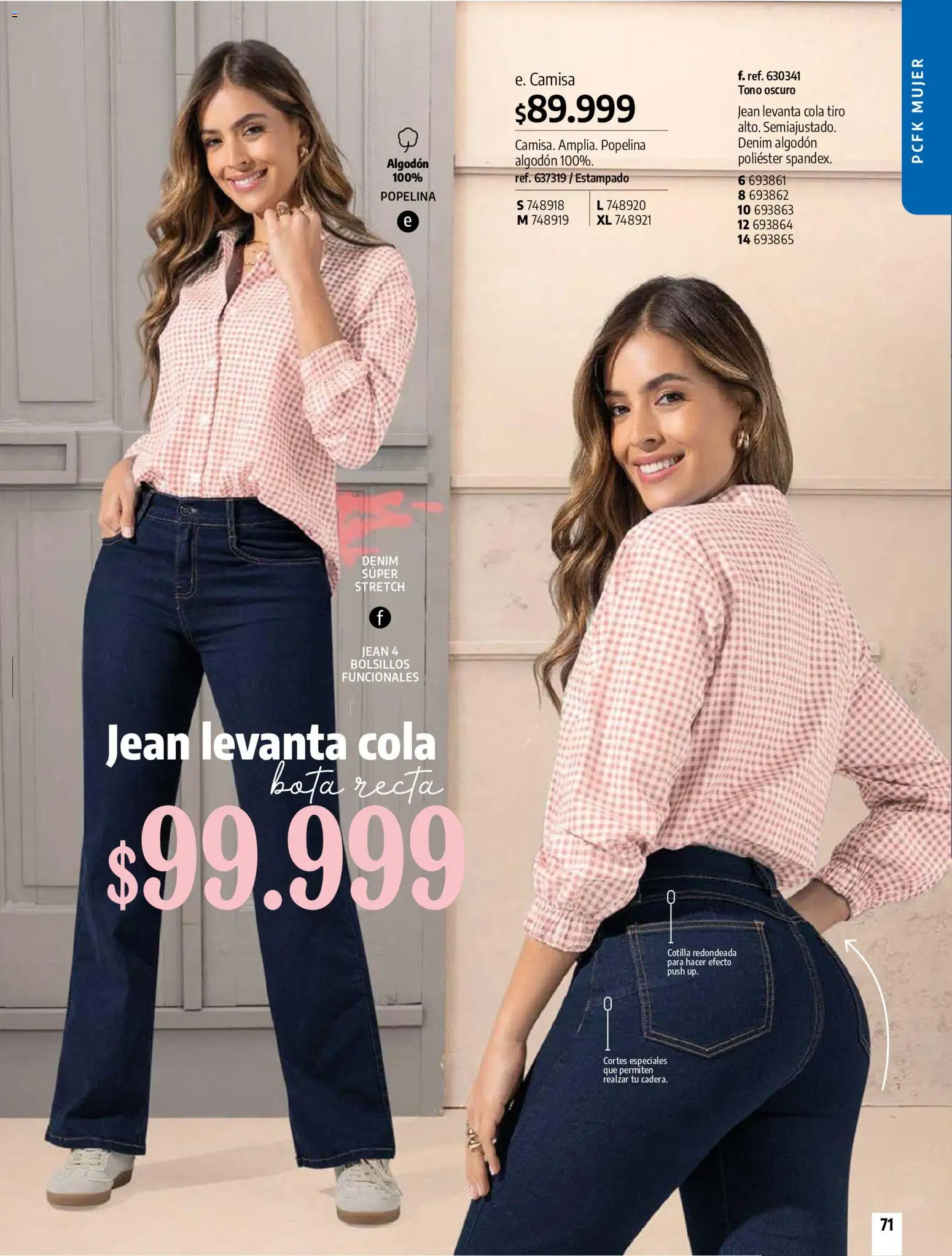 Pacifika revista - valida desde el 21/07/2026 | Página: 70 | Productos: Algodón, Bolsillos, Jean, Camisa