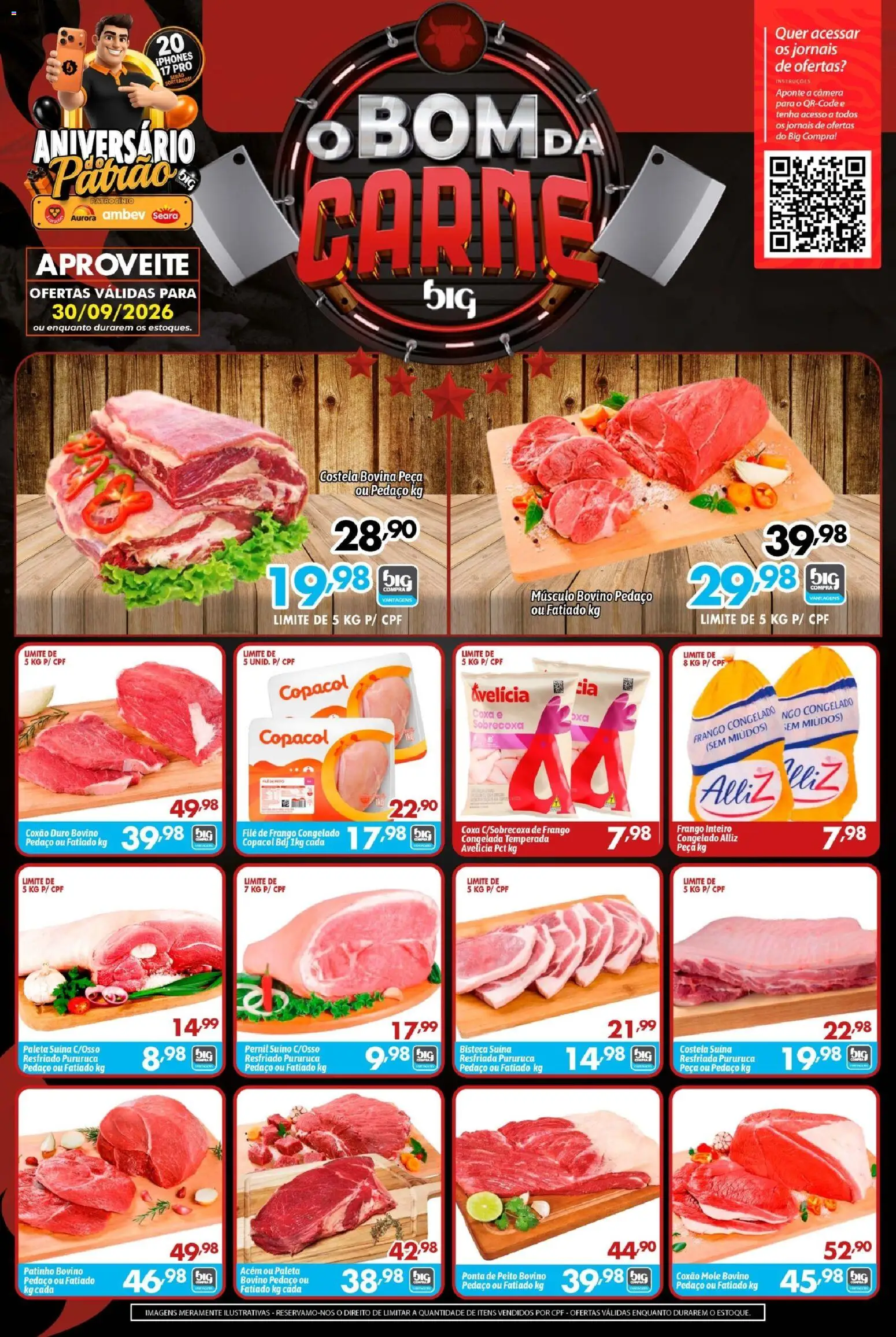 Big Compra Folheto - válido de 30/09/2026 | Página: 1 | Produtos: Acém, Costela bovina, Pernil suíno, Frango