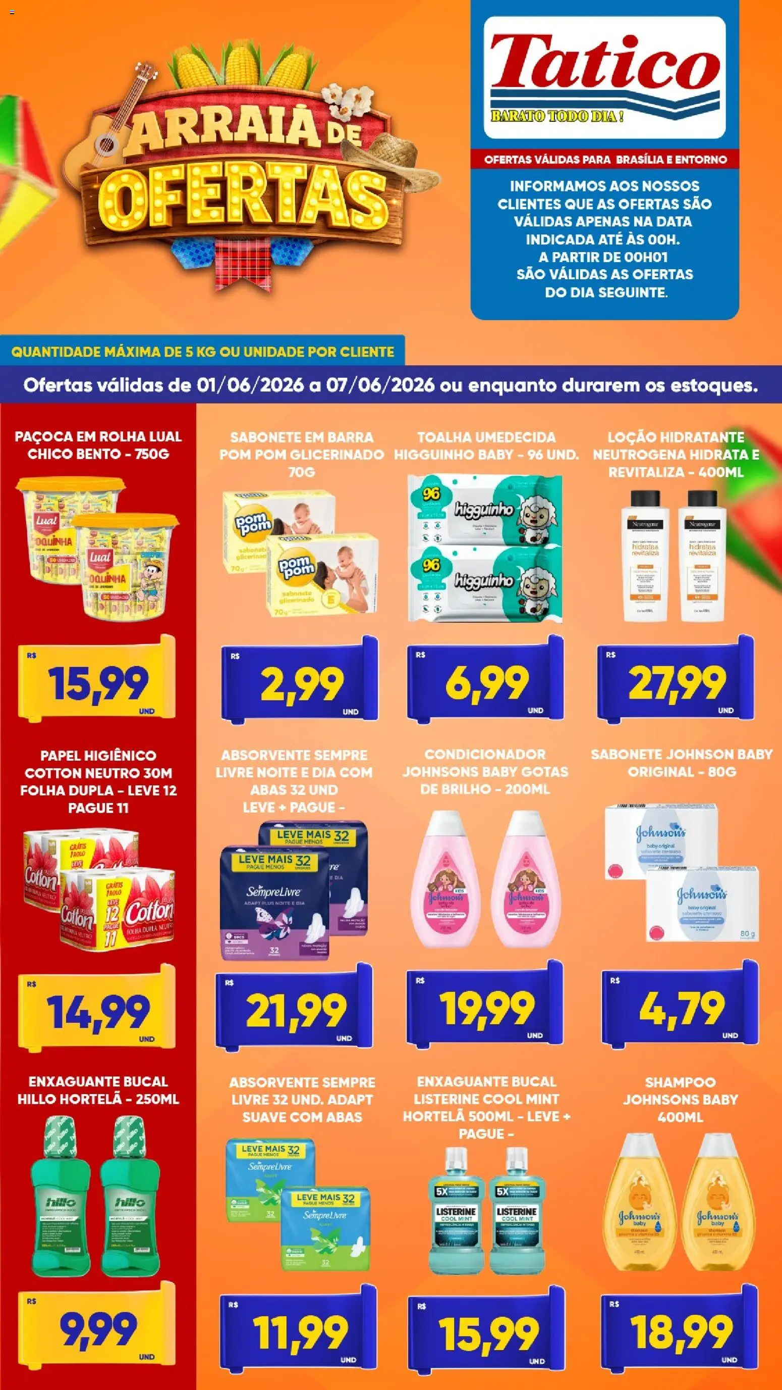 Tatico Folheto - válido de 01.06.2026 | Página: 6 | Produtos: Condicionador, Bolo, Toalha umedecida, Paçoca