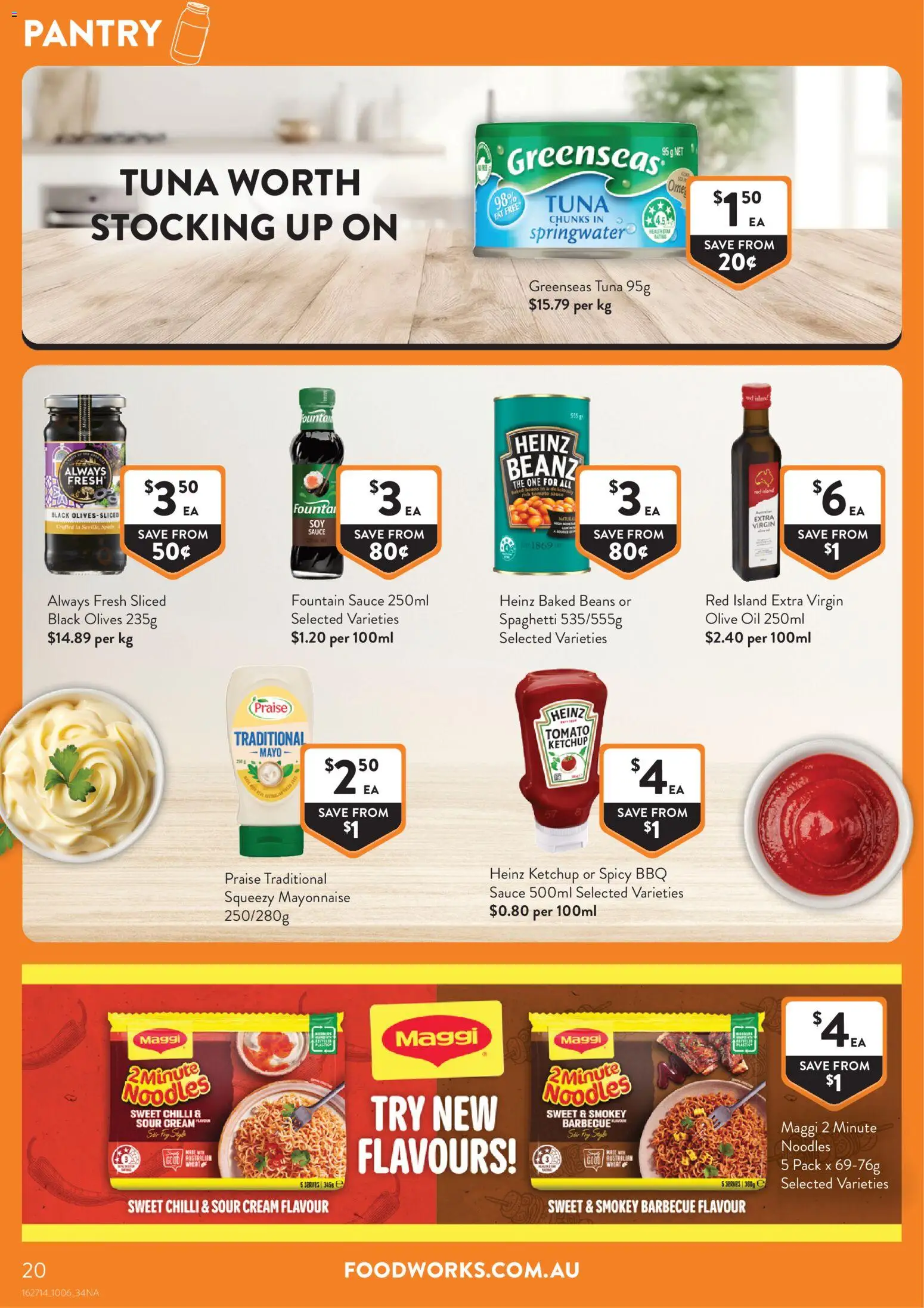 Foodworks catalogue - valid from 10.06.2026 | Page: 20 | Products: Oil, Cream, Fountain, Tuna