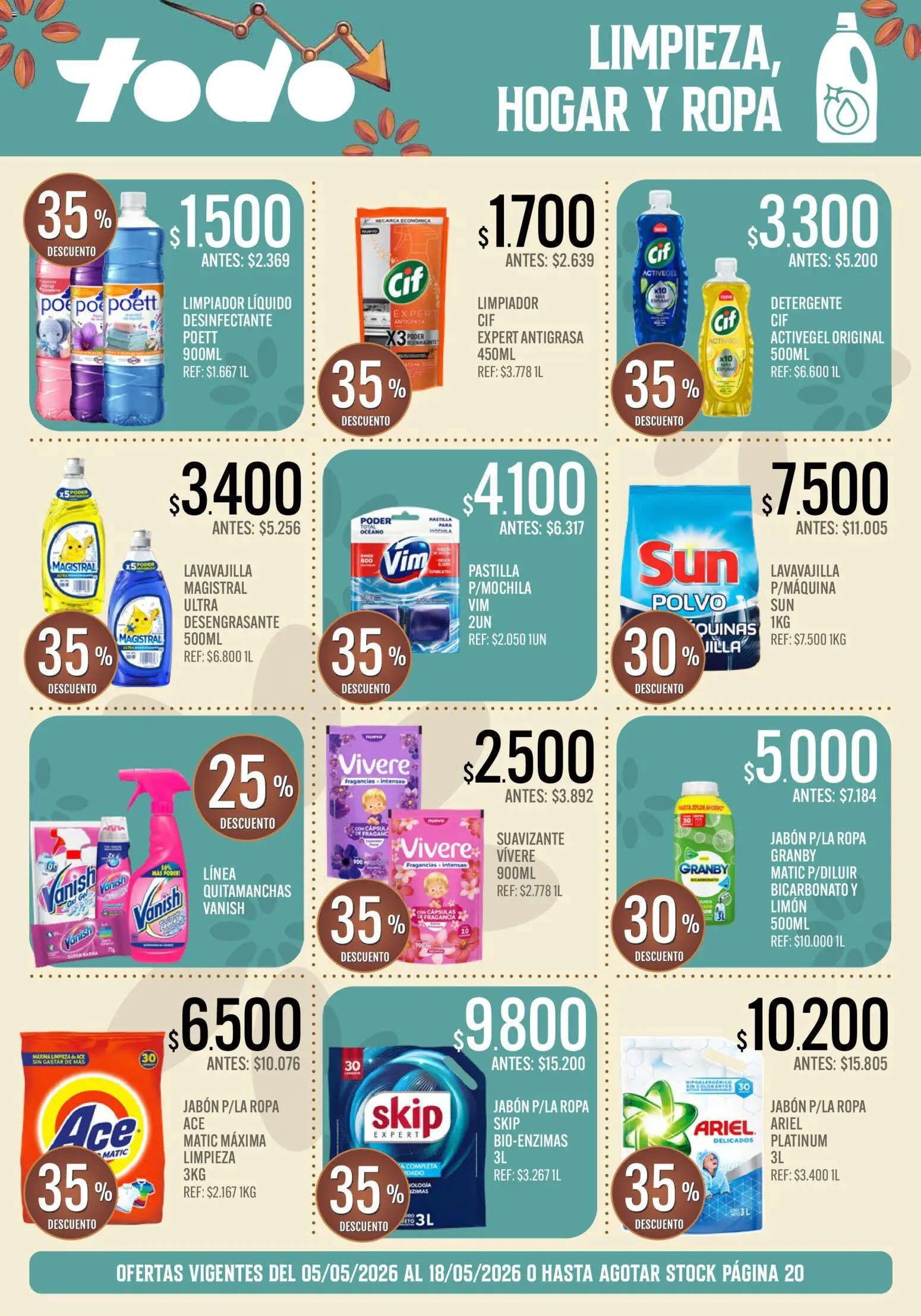 Supermercados TODO - Ofertas │ válido desde el 05.05.2026 | Página: 21 | Productos: Fragancia, Limón, Ropa, Suavizante