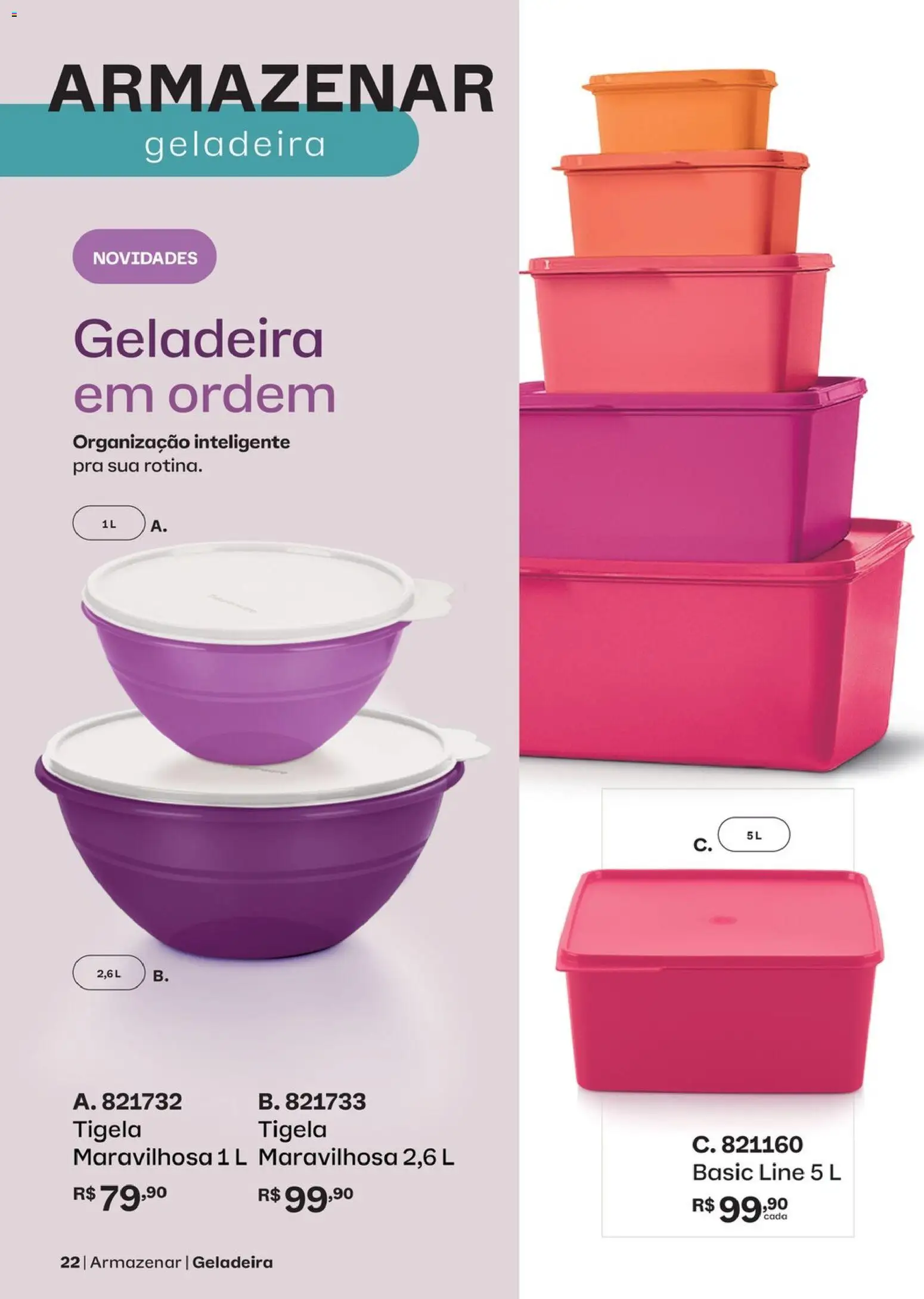 Tupperware Folheto - válido de 01/10/2026 | Página: 22 | Produtos: Geladeira, Tigela