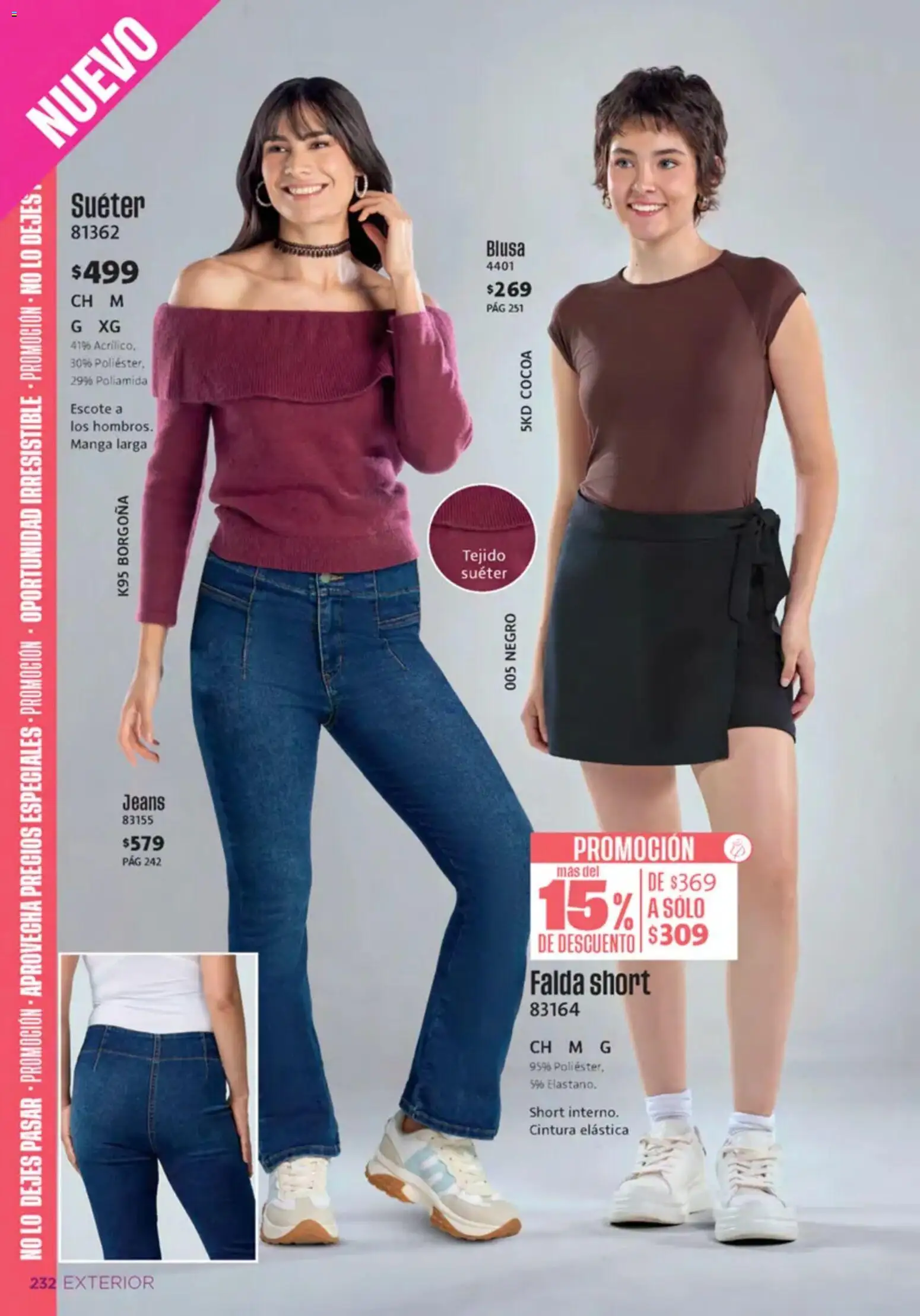 Nuevas ofertas de Ilusión válidas en toda la República Mexicana desde el 01/10/2026. ¡Encuentra las mejores ofertas en Ilusión catálogo Invierno! | Página: 234 | Productos: Blusa, Suéter, Falda, Short