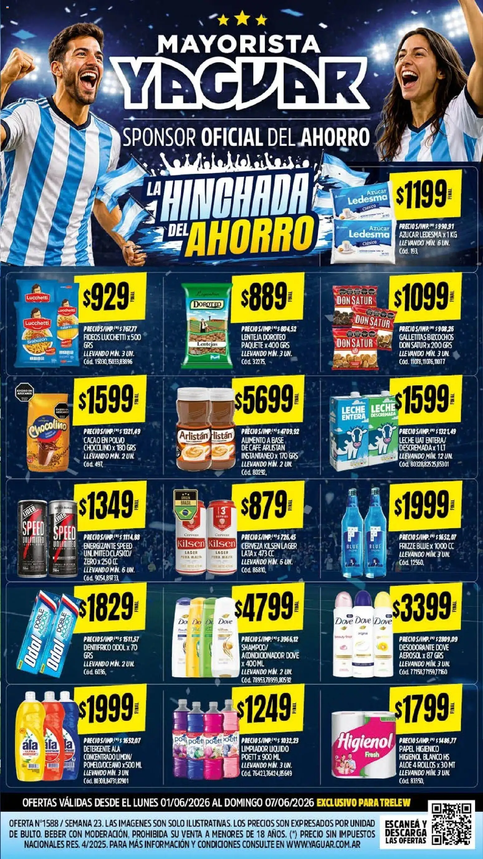 Yaguar - Oferta Semanal Trelew │ válido desde el 01.06.2026 | Página: 2 | Productos: Lentejas, Polvo, Leche, Bizcochos
