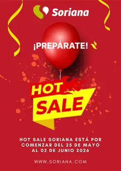 Vista previa de Soriana Hot Sale aviso, nuevo folleto de la tienda, válido en México a partir del 12.05.2026