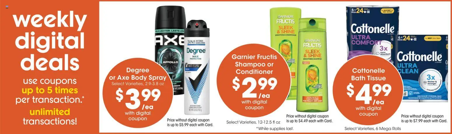 Fry's Food Weekly Ad - valid from 09/23/2026 | Page: 3 | Products: Axe, Bath, Shampoo, Conditioner