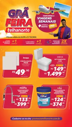 Telhanorte - Ofertas atuais - Pré-Visualização do folheto da loja Telhanorte, válido de 24/09/2026