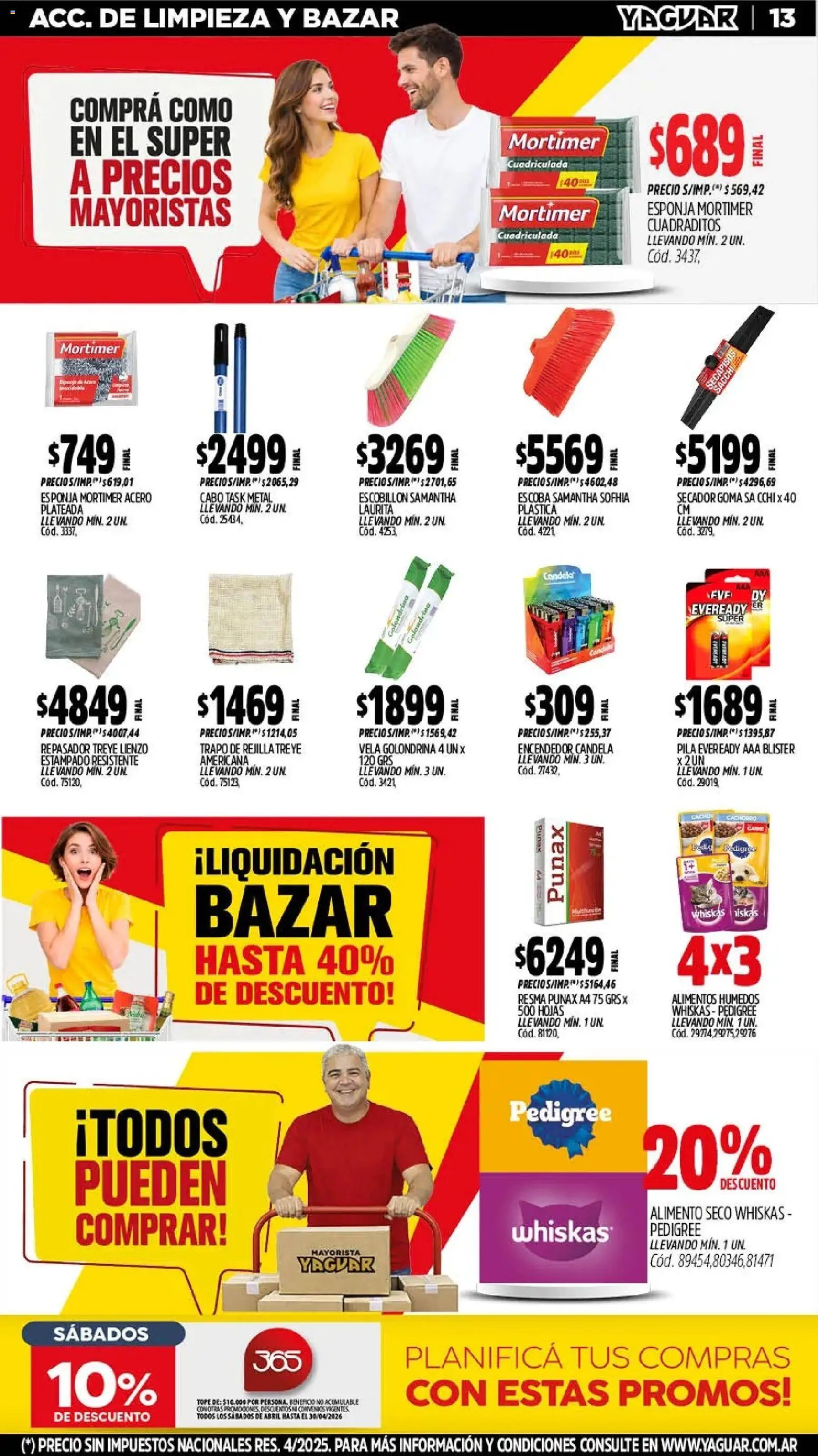 Yaguar - Oferta Semanal Salta │ válido desde el 11.05.2026 | Página: 13 | Productos: Pila, Rejilla, Repasador, Esponja