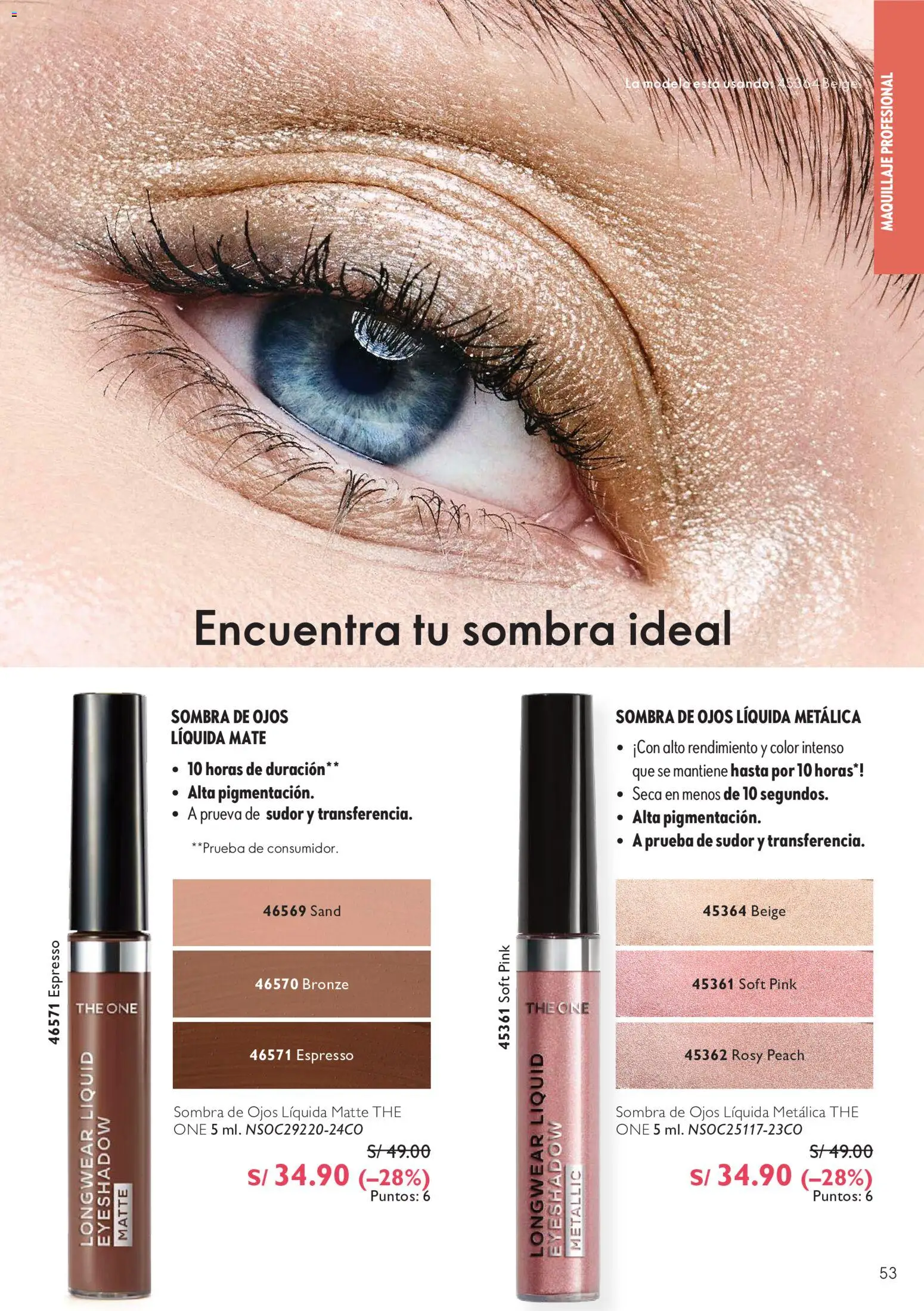 Catálogo Oriflame válido desde 12/09/2026 | Página: 53 | Productos: Sombra de ojos, Maquillaje