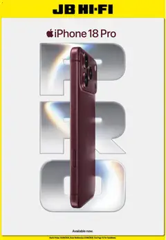 Preview of JB Hi-Fi IPhone 18 Pro - Out Now - valid from 18/09/2026