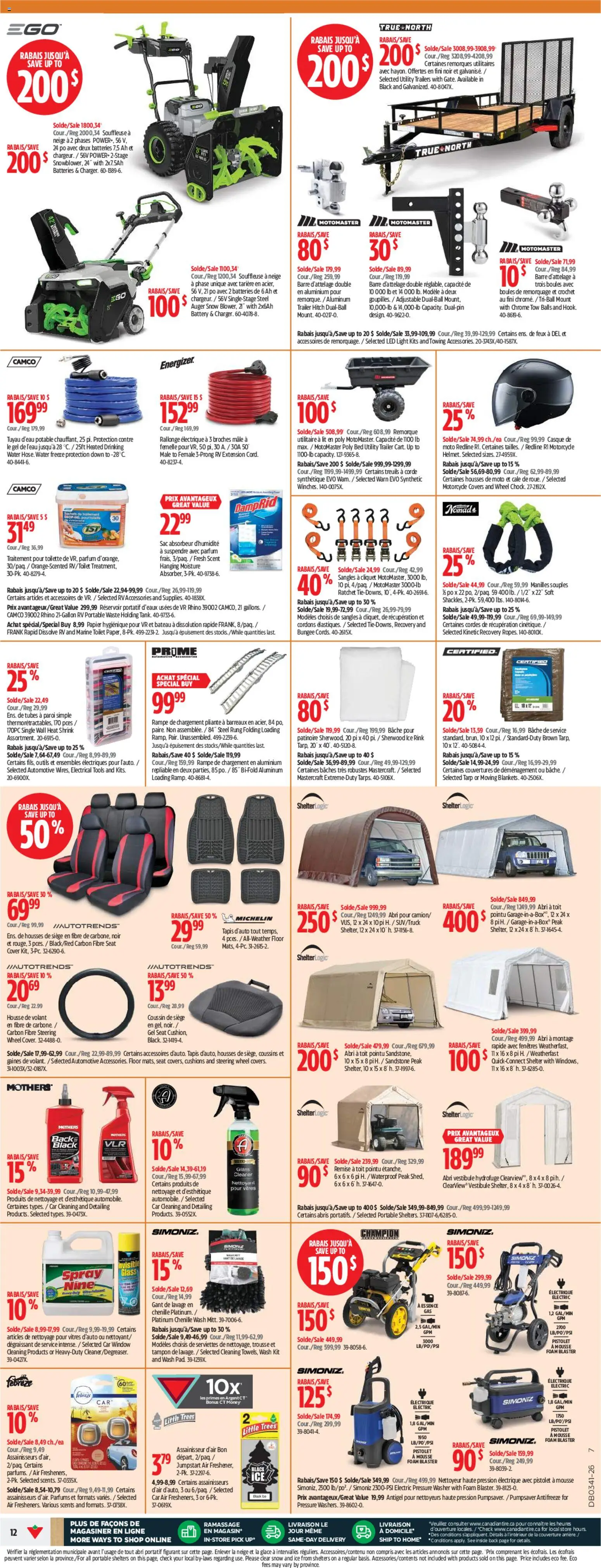 Canadian Tire flyer valid from Oct 8, 2026 | Page: 12