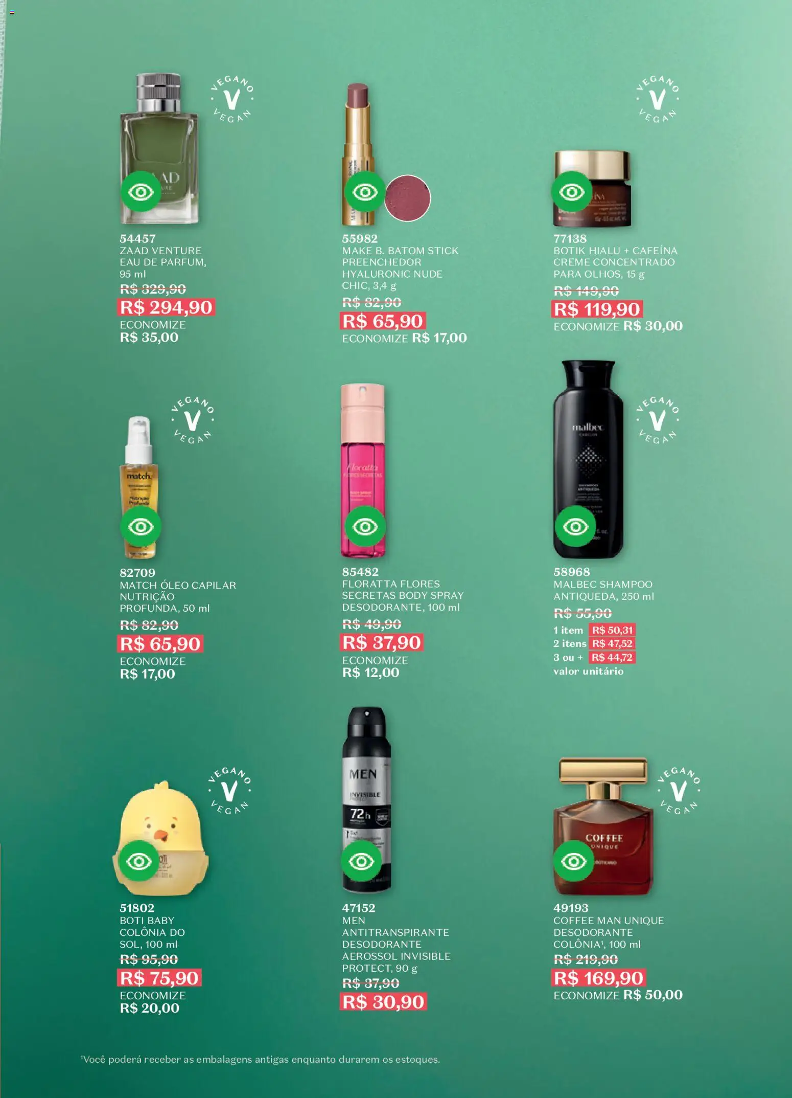 O Boticário Folheto - válido de 13.04.2026 | Página: 210 | Produtos: Shampoo, Batom, Desodorante, Flores