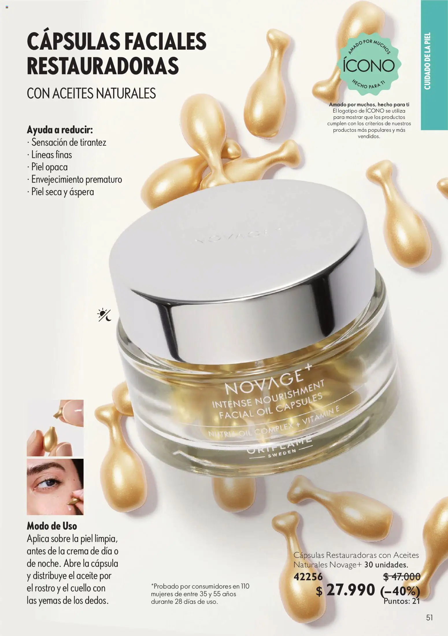 Oriflame Ofertas │ válido desde el 10.07.2026 | Página: 51 | Productos: Cuello, Sobre, Aceite, Crema