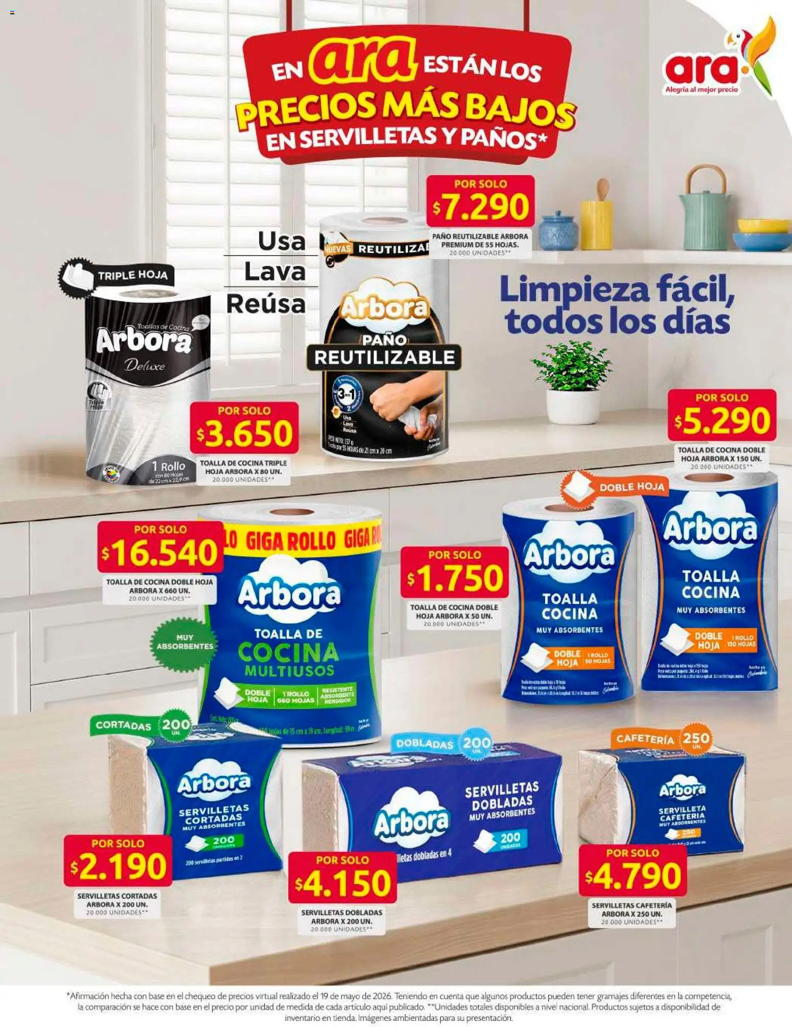 Ara revista - valida desde el 28.05.2026 | Página: 6 | Productos: Cocina, Servilletas, Toalla