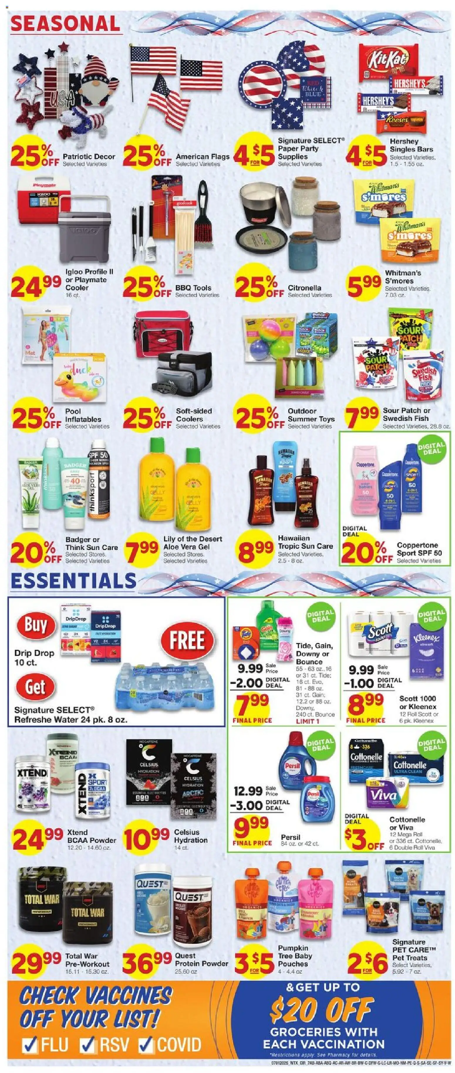 United Supermarkets Weekly Ad - valid from 07/01/2026 | Page: 7 | Products: Fish, Aloe Vera, Water, Pumpkin