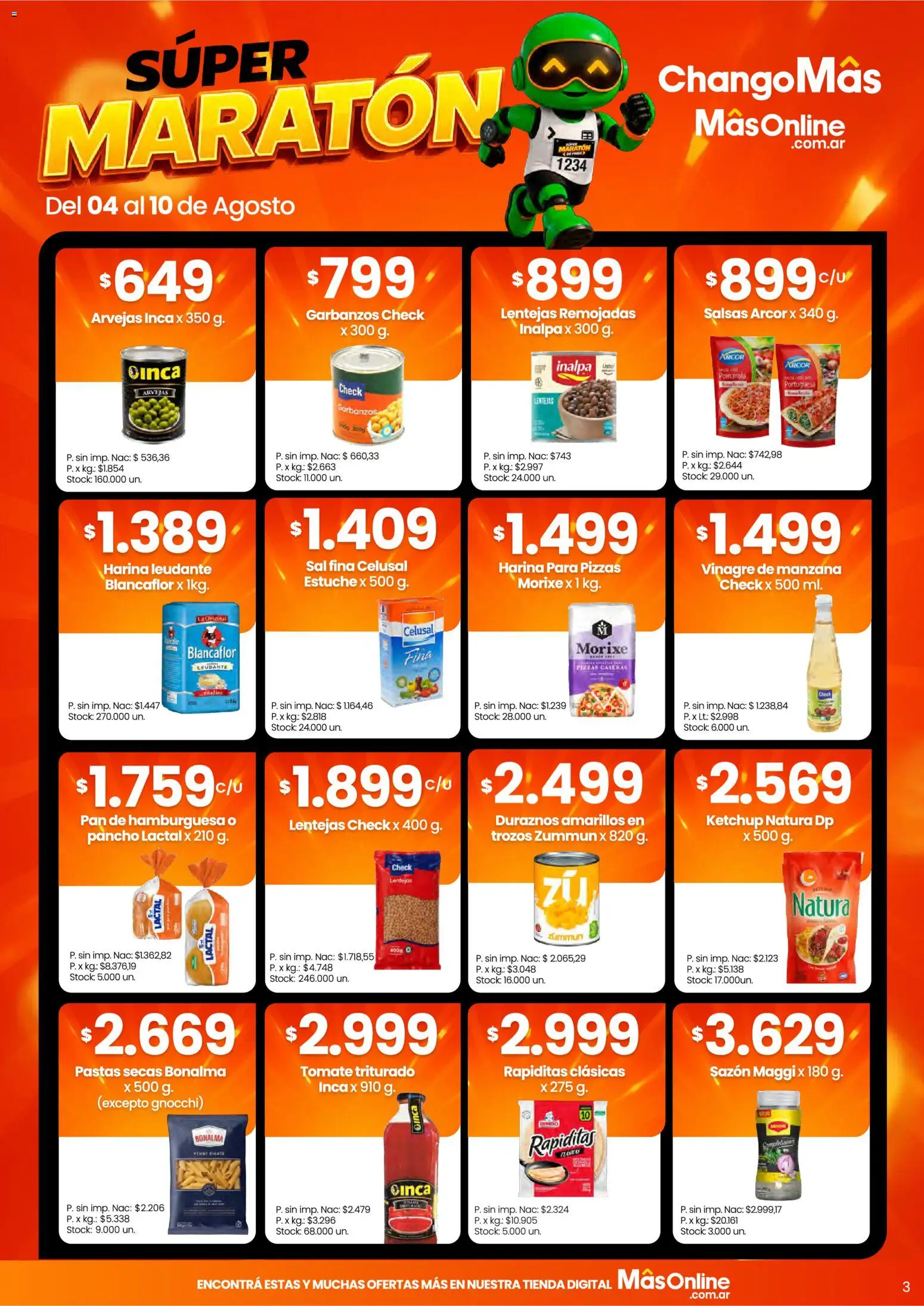 Changomas ofertas │ válido desde el 04/08/2026 | Página: 3 | Productos: Vinagre, Sal, Salsas, Estuche