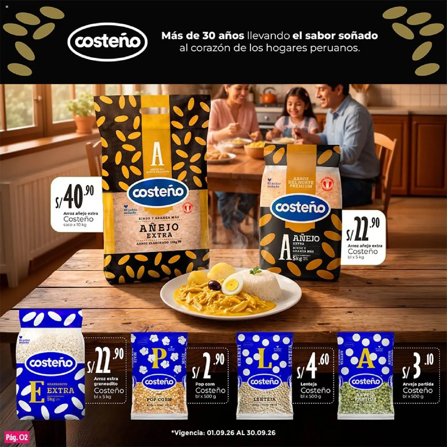 Catálogo Plaza Vea válido desde 01/09/2026 | Página: 2 | Productos: Maíz, Arroz, Saco, Lenteja
