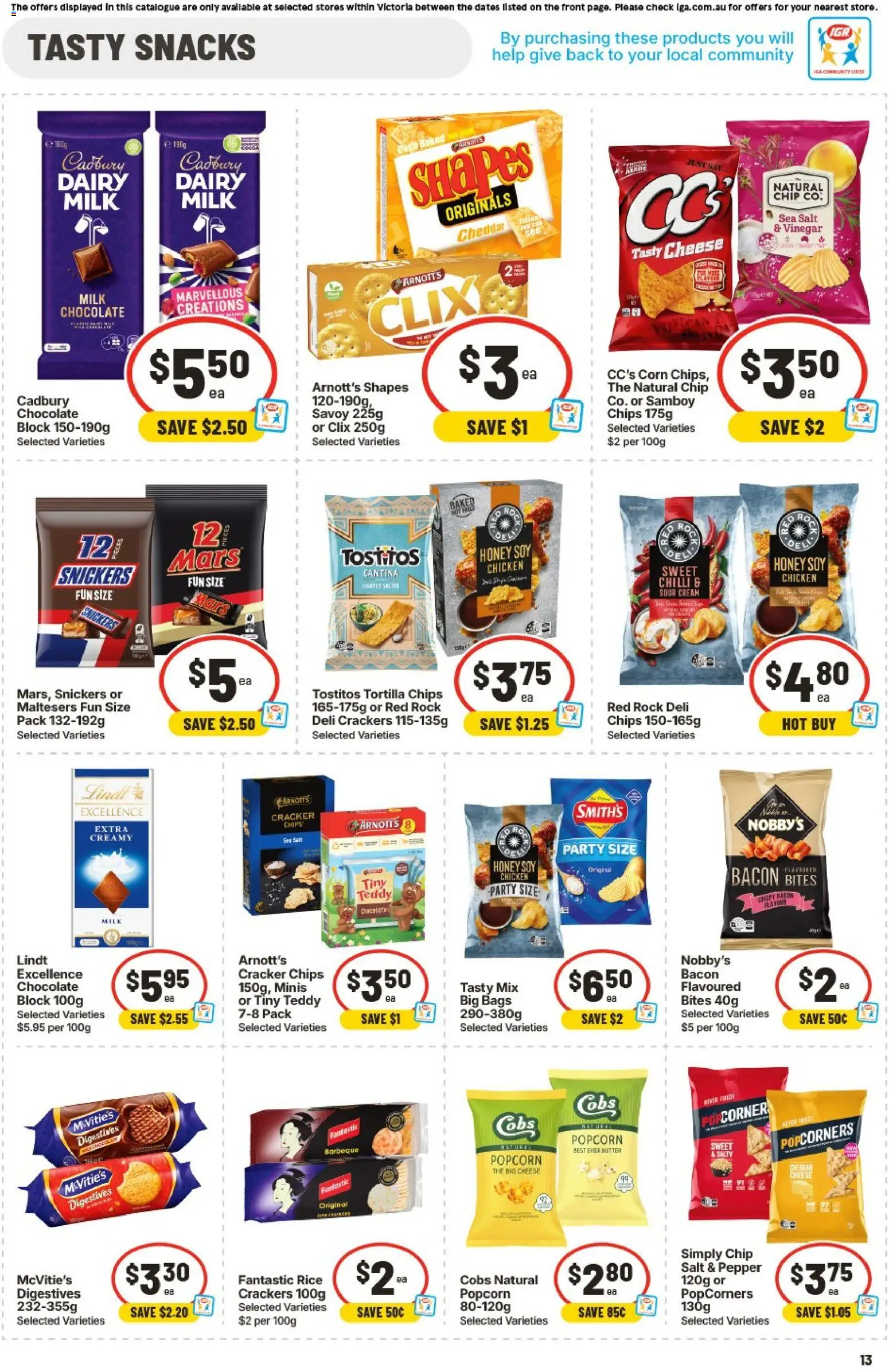 IGA catalogue - valid from 05/08/2026 | Page: 12 | Products: Crackers, Butter, Chicken, Salt
