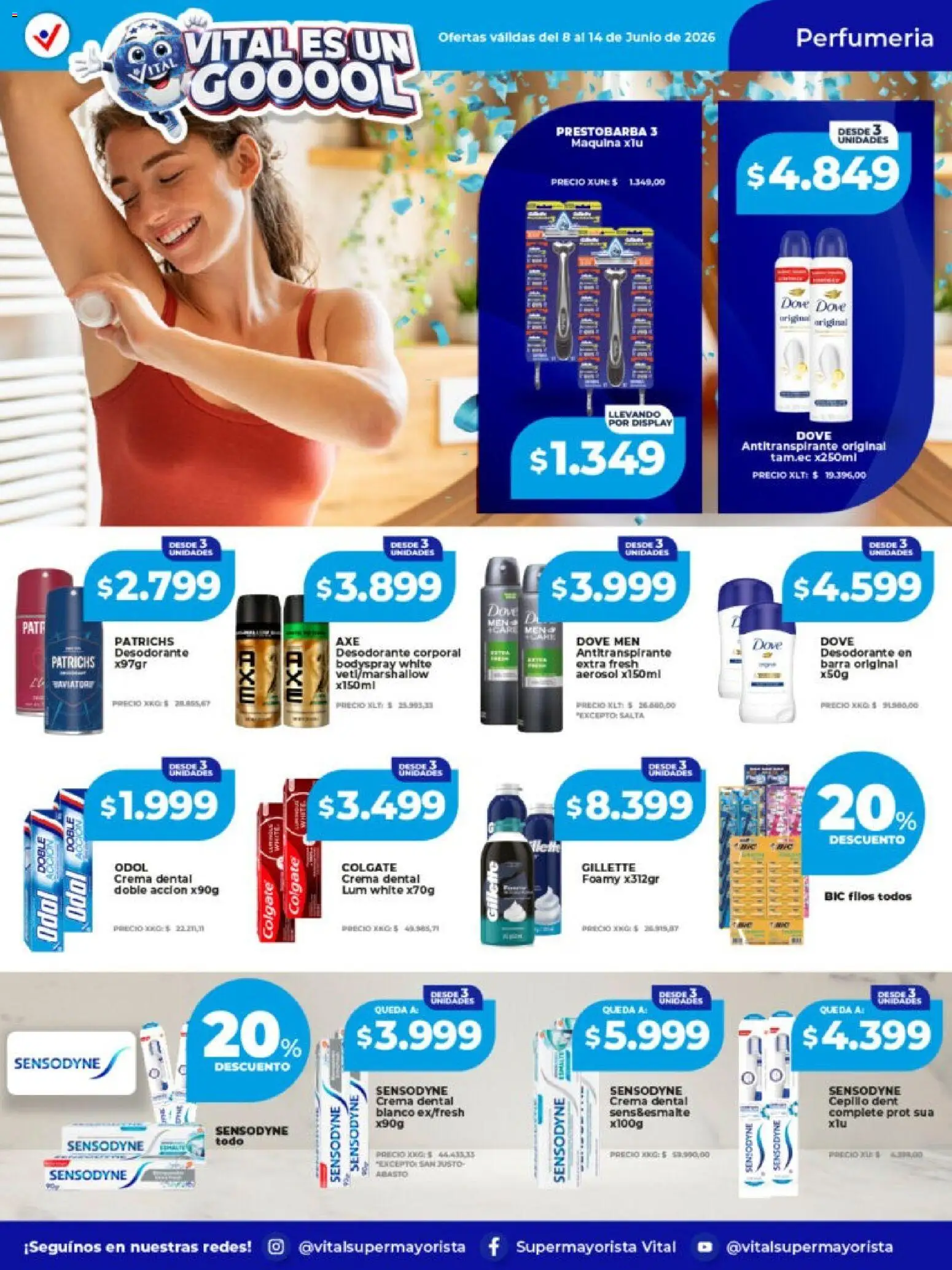 Vital ofertas │ válido desde el 08.06.2026 | Página: 4 | Productos: Desodorante, Antitranspirante, Paté, Crema