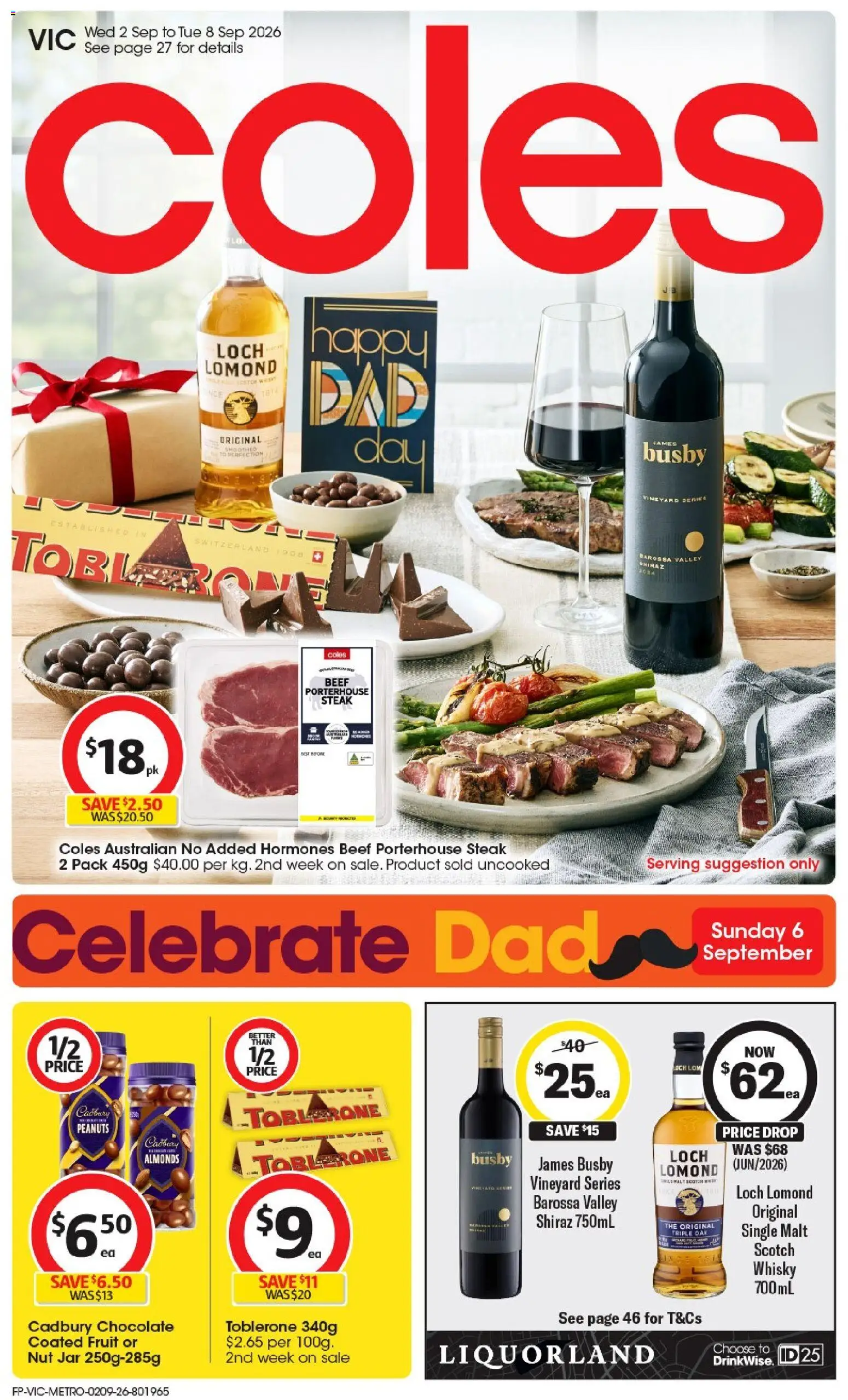 Coles catalogue - valid from 02/09/2026 | Page: 2 | Products: Chocolate, Wine, Beef, Fruit