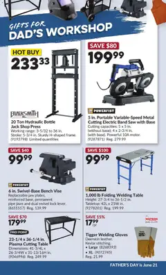 Preview of Princess Auto weekly flyer - 2 Week Sale! from shop Princess Auto valid from Jun 16, 2026 | Page: 16 | Products: Gloves, Table