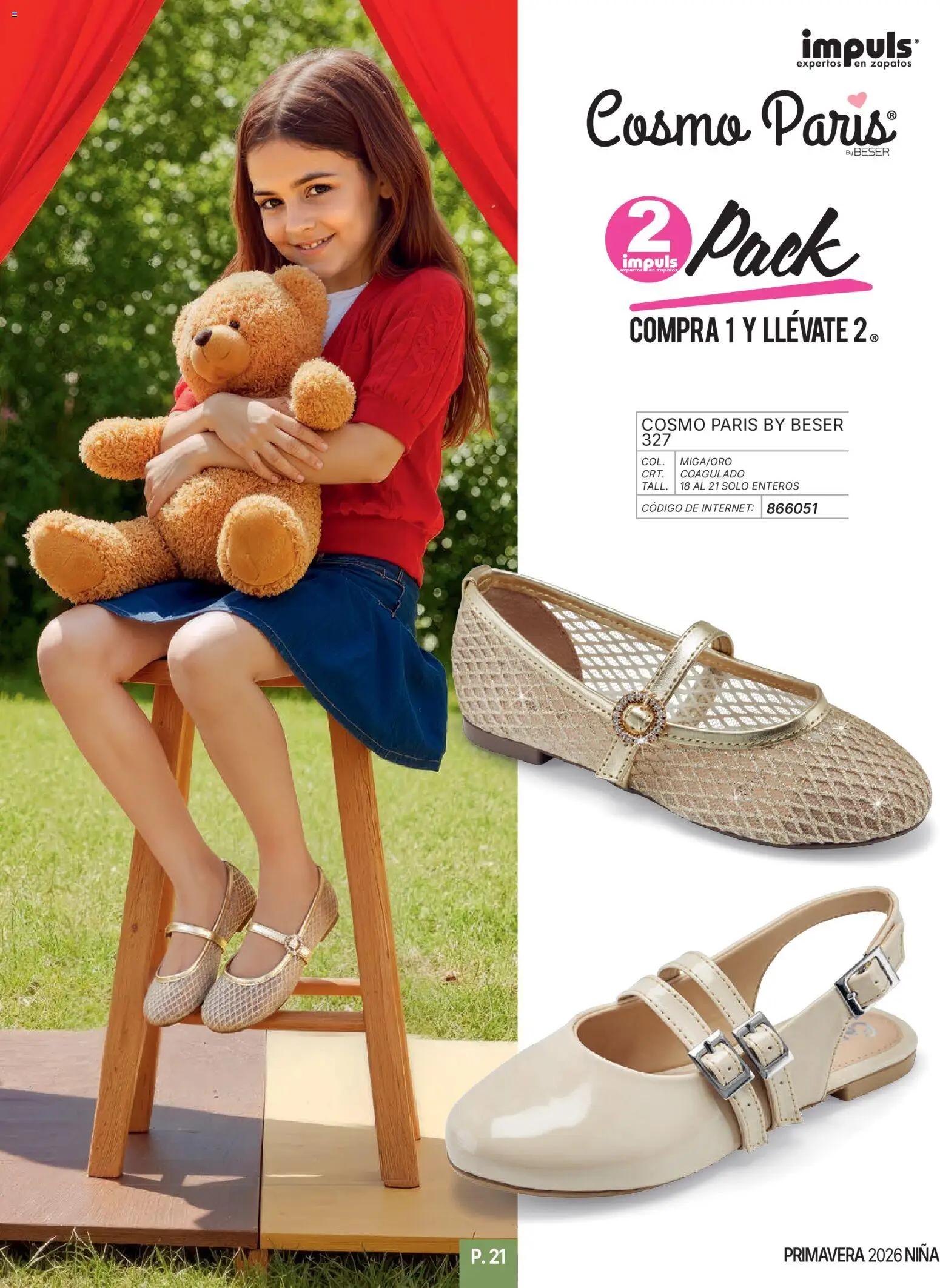 Nuevas ofertas de Impuls válidas en toda la República Mexicana desde el 01/01/2026. ¡Encuentra las mejores ofertas en Impuls catálogo Niña! | Página: 23 | Productos: Zapatos