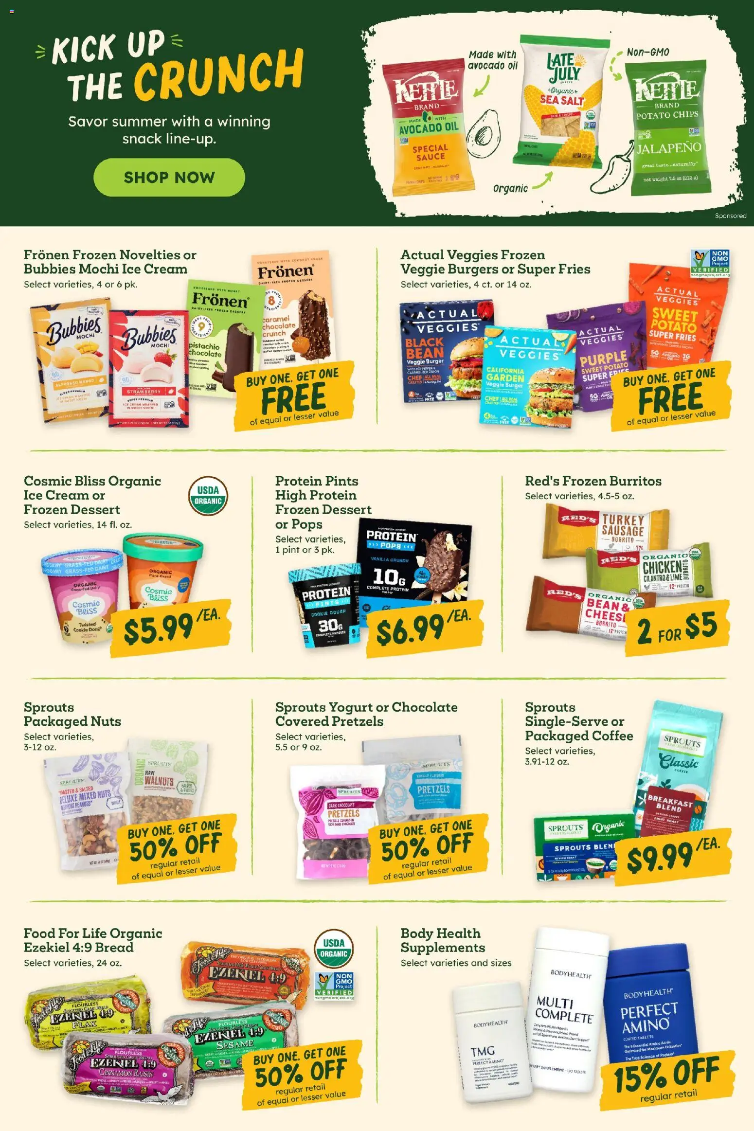 Sprouts Weekly Ad - valid from 07/15/2026 | Page: 4 | Products: Yogurt, Ice cream, Avocado, Weight