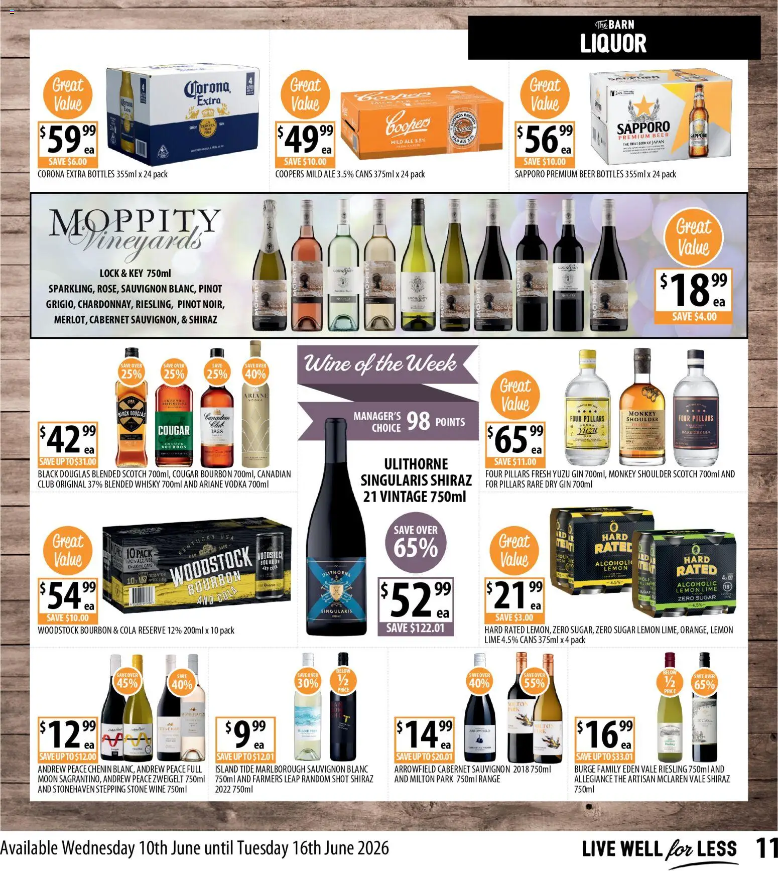 Supabarn catalogue - valid from 10.06.2026 | Page: 11 | Products: Wine, Gin, Lemon, Scotch