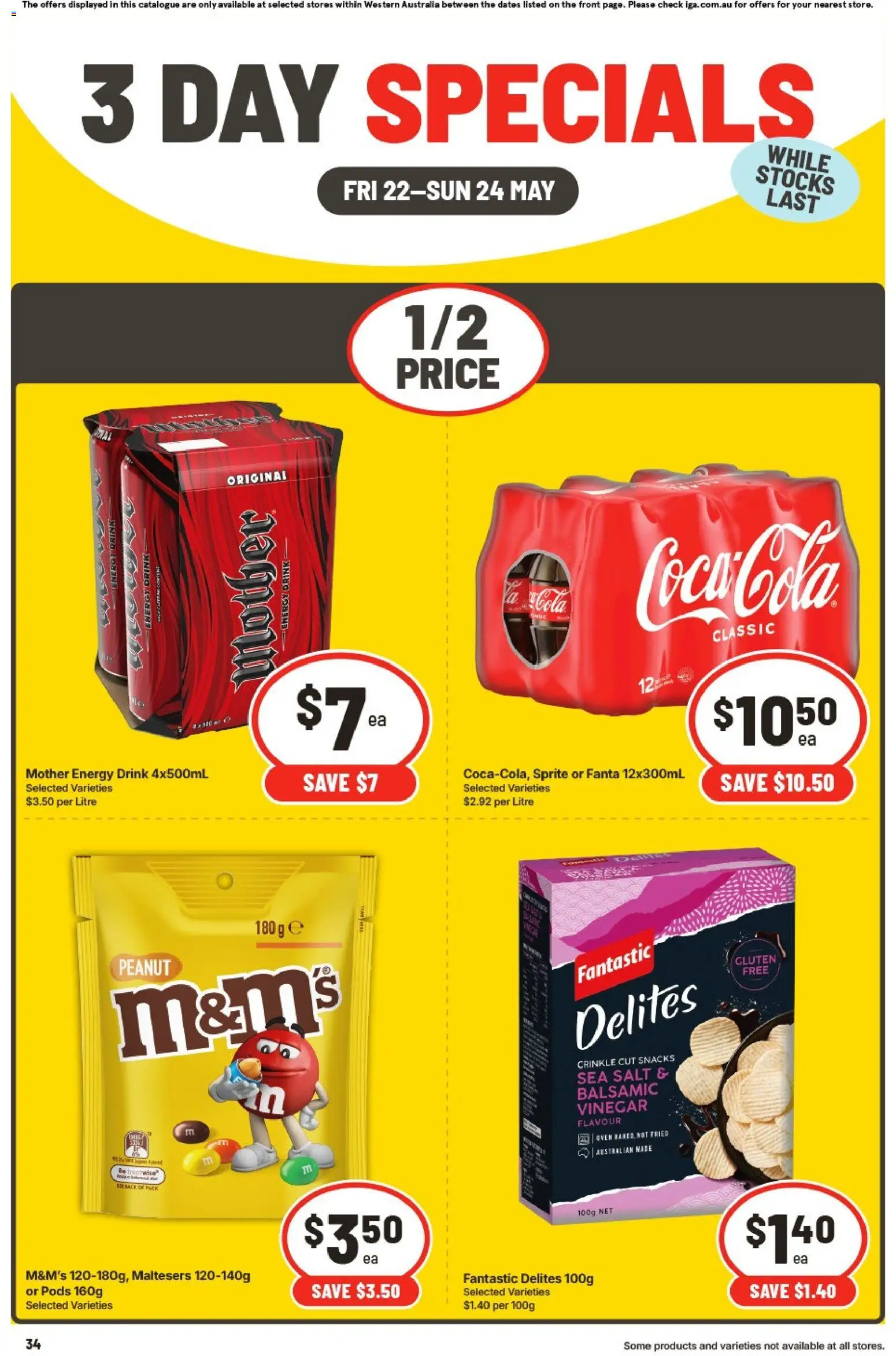 IGA catalogue - valid from 22.05.2026 | Page: 2 | Products: Energy drink, Coca Cola, Vinegar, Oven