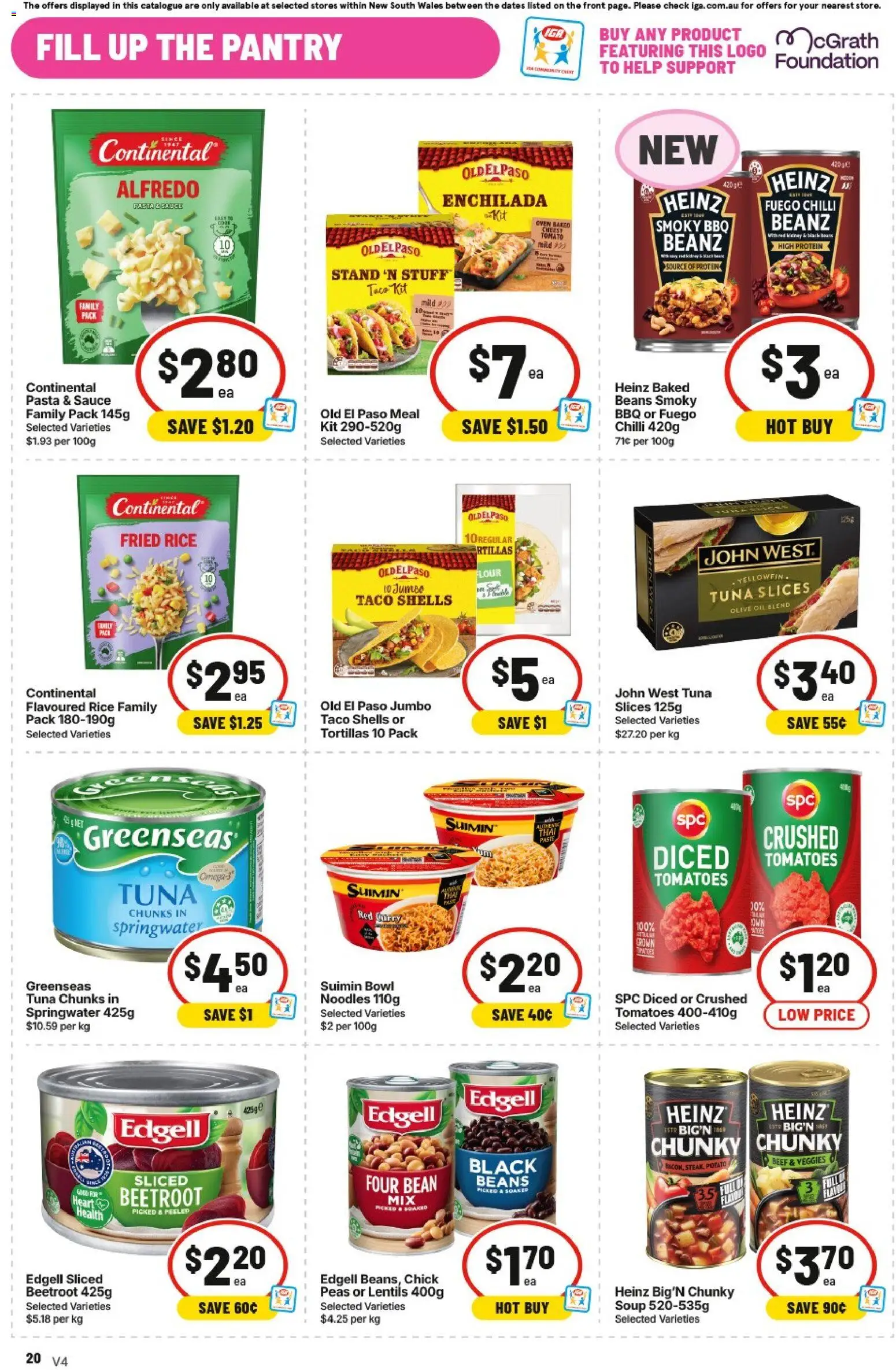 IGA catalogue - valid from 23/09/2026 | Page: 28 | Products: Curry, Pasta, Tuna, Tomato