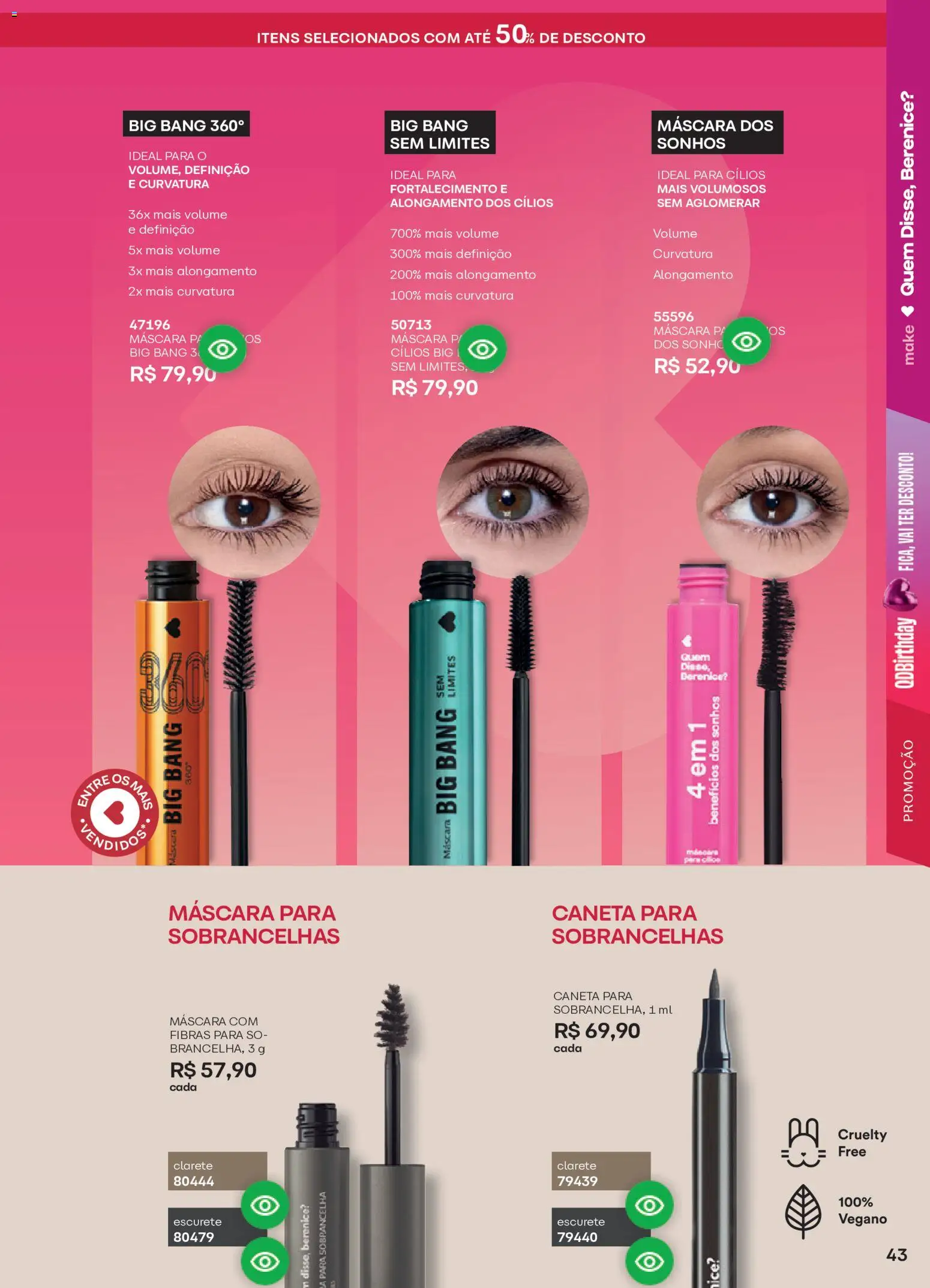 O Boticário Folheto - válido de 10/08/2026 | Página: 47 | Produtos: Máscara para cílios, Caneta, Sonho, Pá