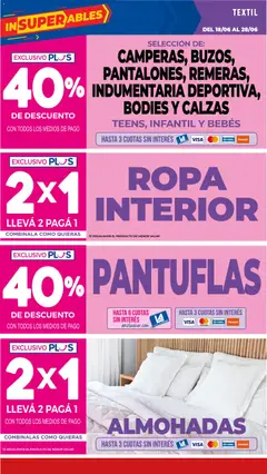 Vista previa La Anonima catálogo válido desde el 18.06.2026 | Página: 34 | Productos: Calzas, Ropa, Ropa interior, Té