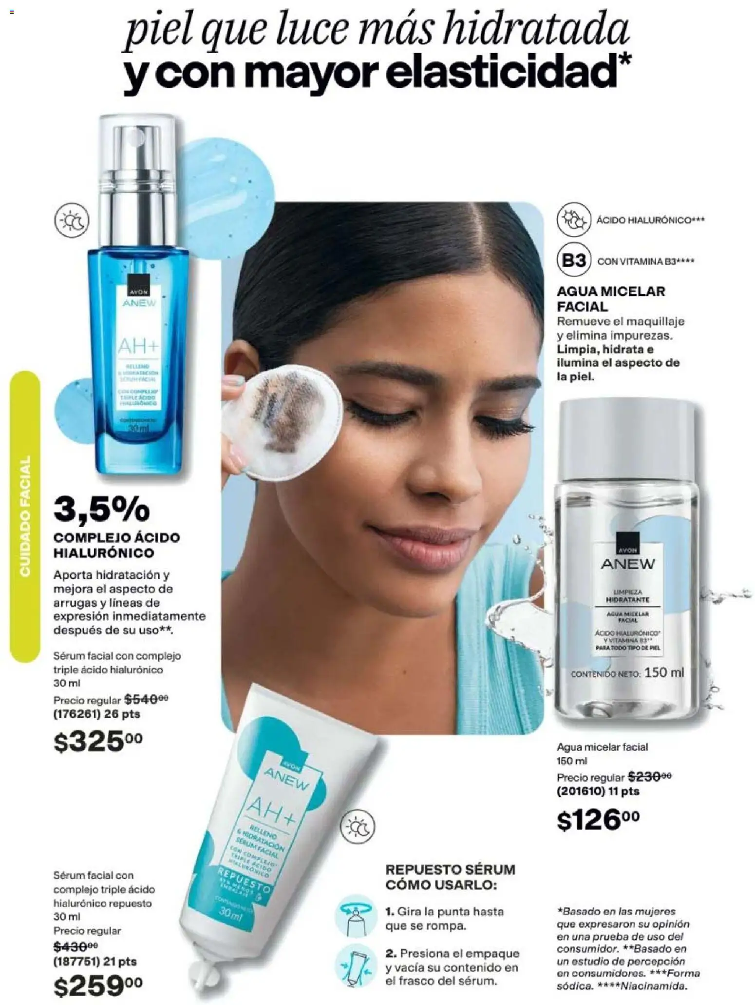 Nuevas ofertas de AVON válidas en toda la República Mexicana desde el 20/08/2026. ¡Encuentra las mejores ofertas en AVON campaña 12 2026! | Página: 110 | Productos: Serum, Agua, Maquillaje, Agua micelar