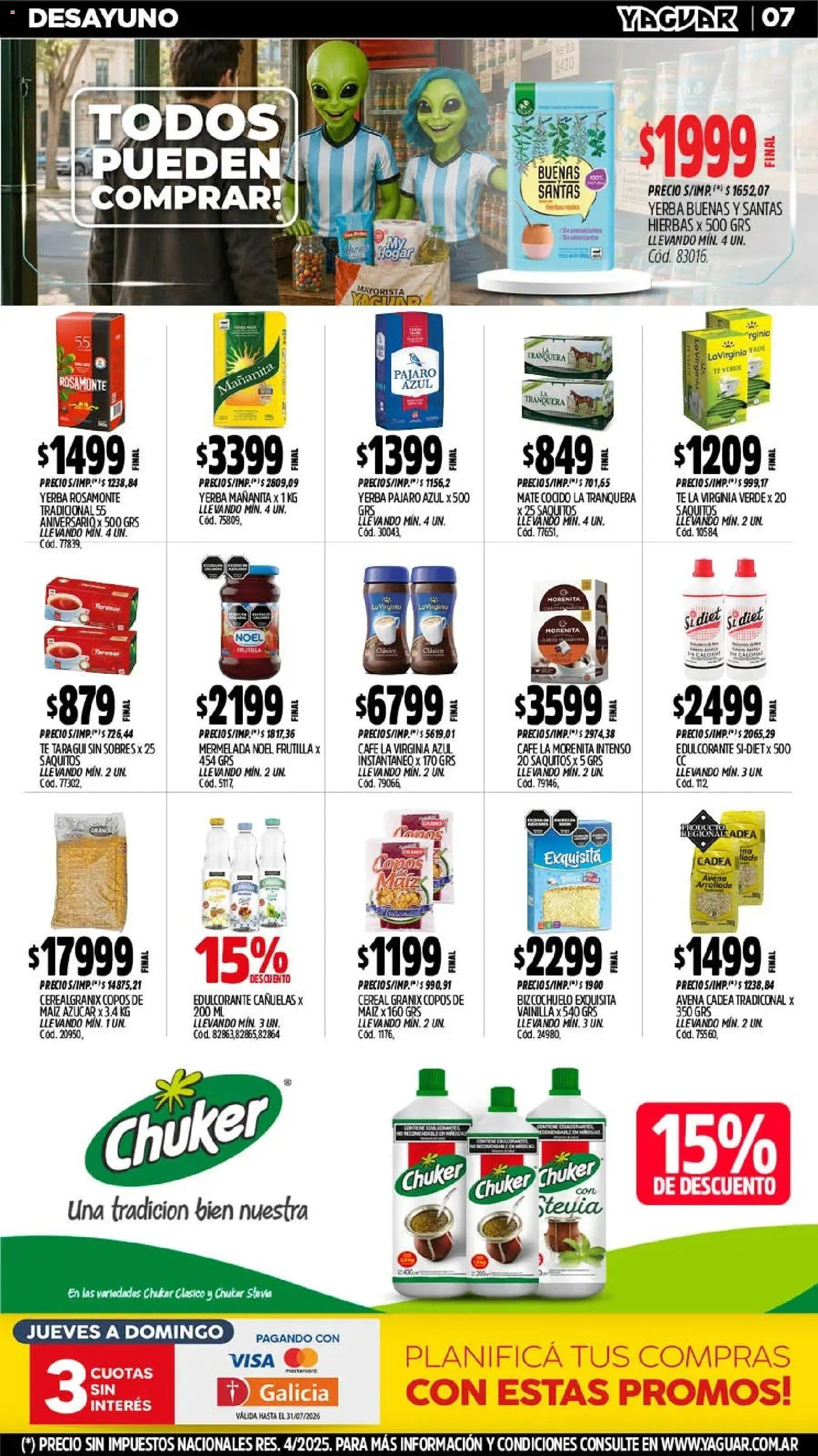 Yaguar - Oferta Semanal San Juan │ válido desde el 06/07/2026 | Página: 9 | Productos: Mate, Frutilla, Yerba, Café