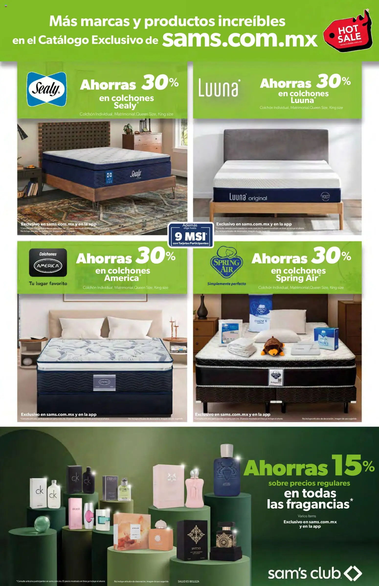 Nuevas ofertas de Sam's Club válidas en toda la República Mexicana desde el 25.05.2026. ¡Encuentra las mejores ofertas en Sam's Club Hot Sale! | Página: 17 | Productos: Colchón, Sobre